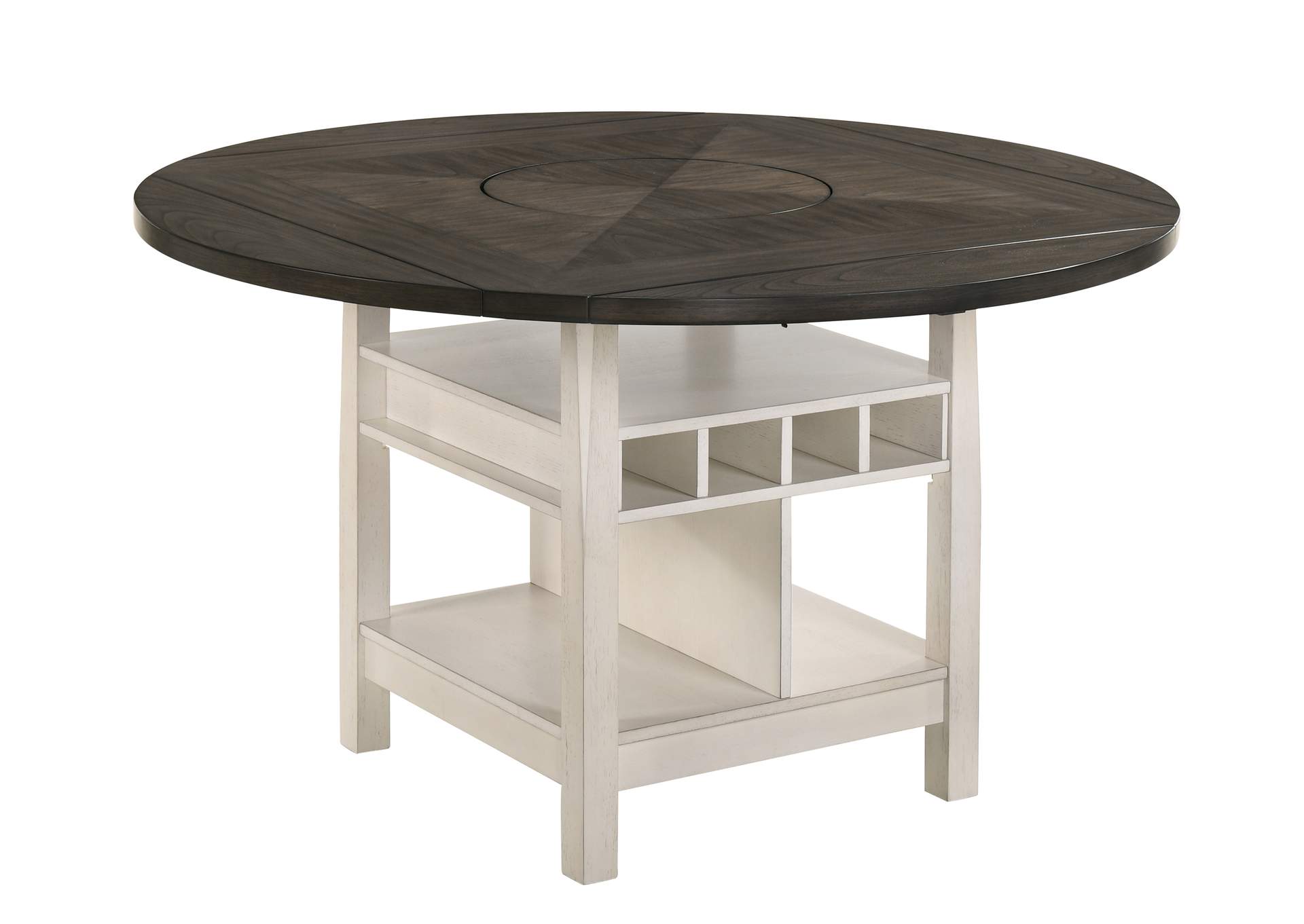 Conner Chalk Grey Counter Height Table Shelve,Crown Mark