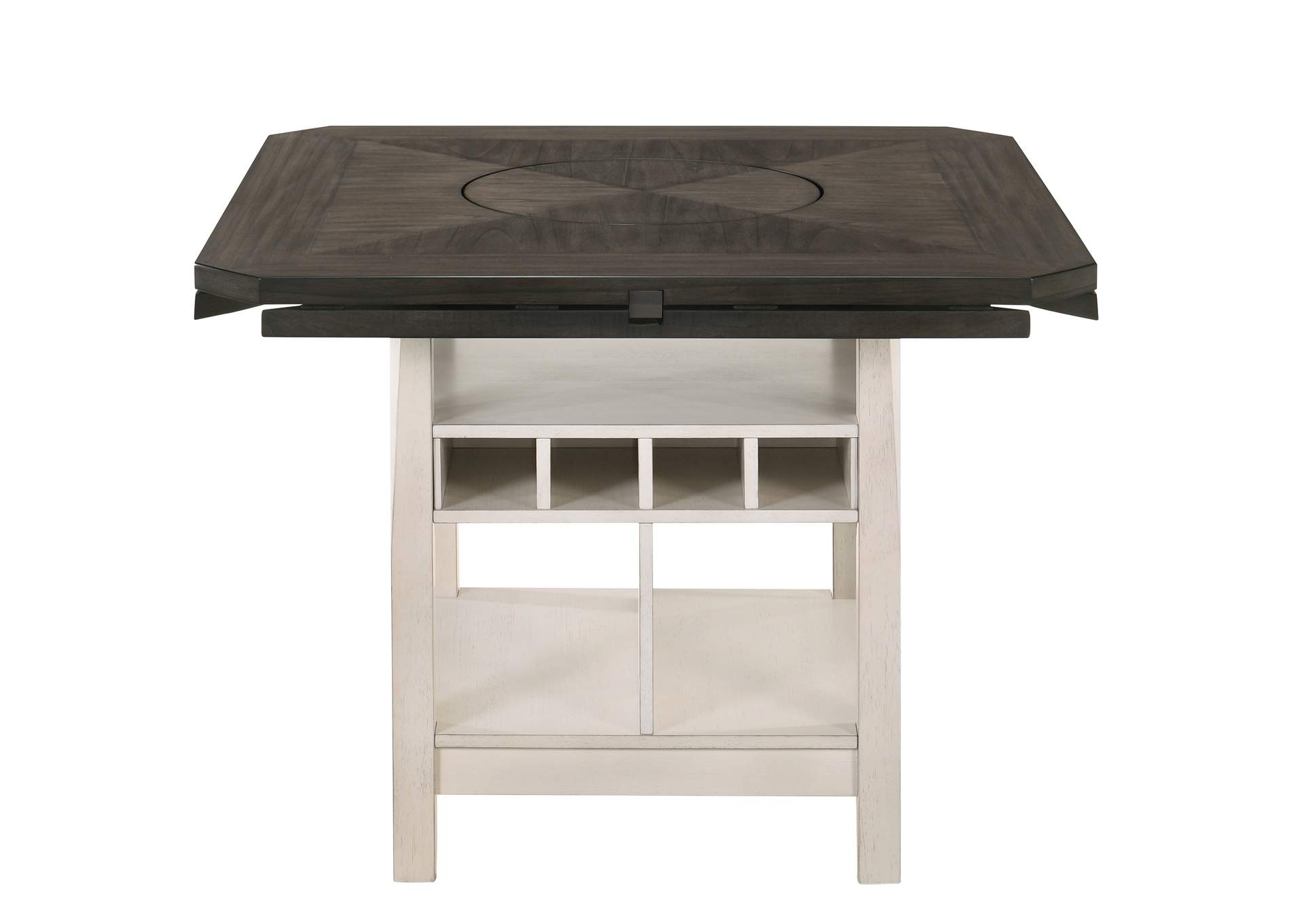 Conner Chalk Grey Counter Height Table Shelve,Crown Mark