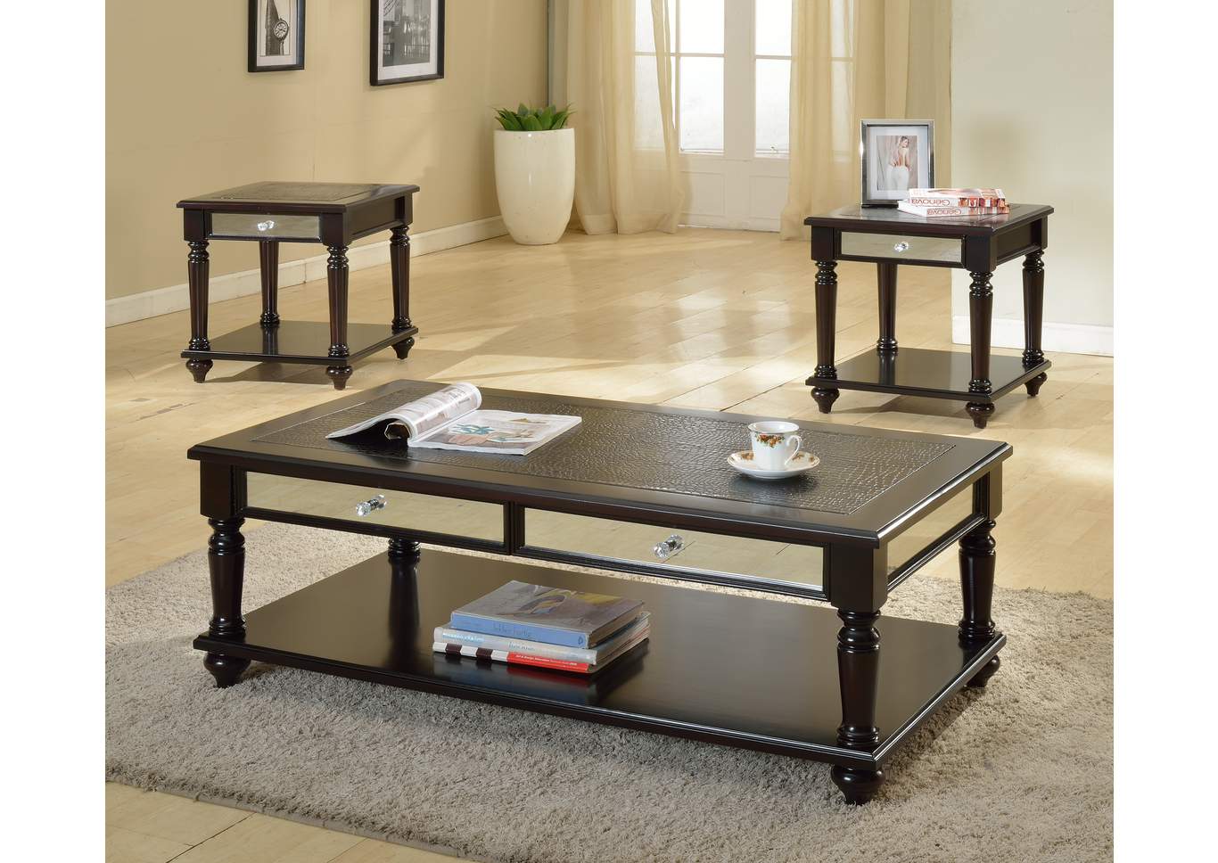 Ryder Occasional Table Set (Cocktail & 2 Ends),ABF Crown Mark