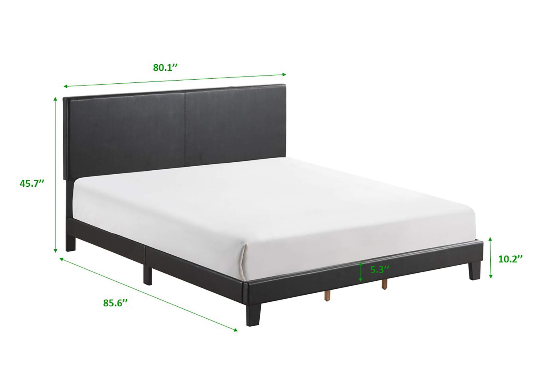 Yates King Platform Bed Adjustable Headboard,Crown Mark