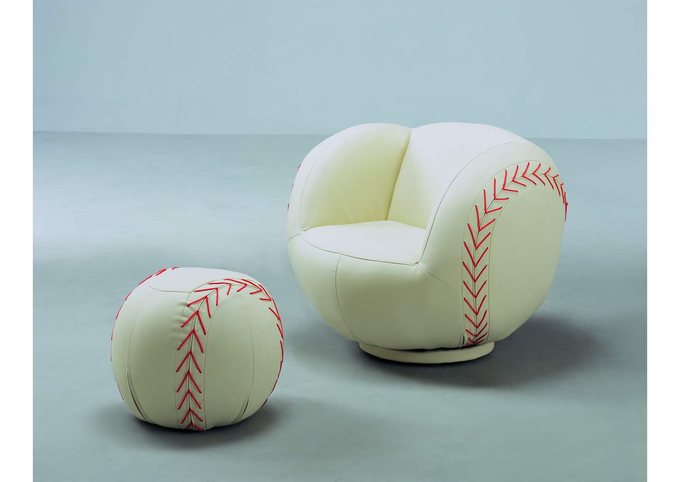 Baseball Chair & Ottoman,ABF Crown Mark
