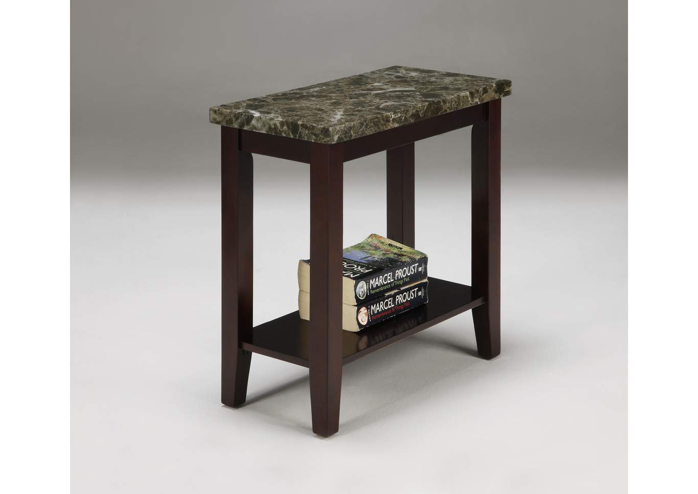Ferrara Marble Top Chairside Table,ABF Crown Mark