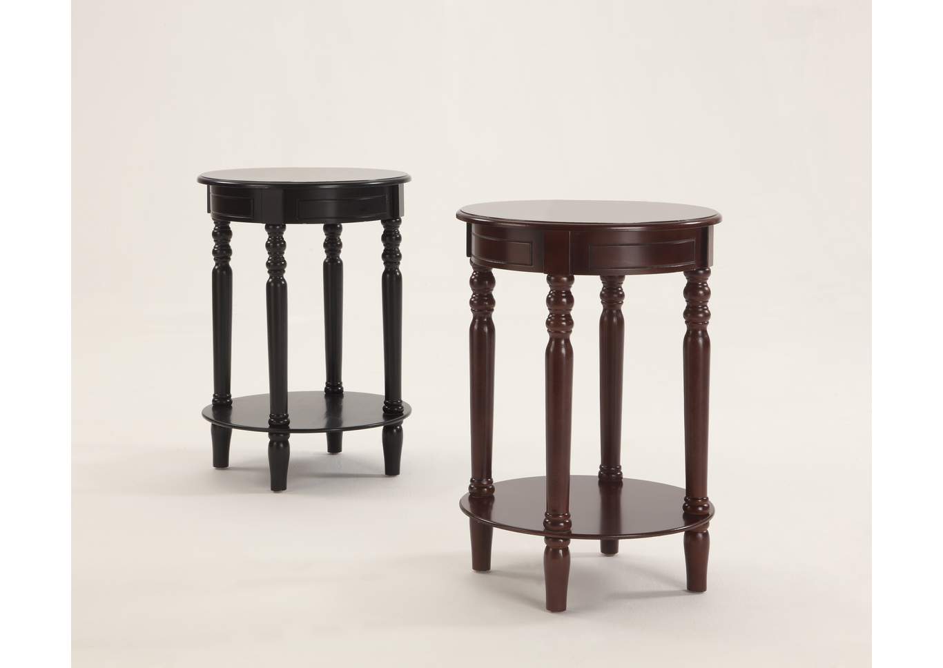 Laurel Black 18" Round Chairside Table,ABF Crown Mark