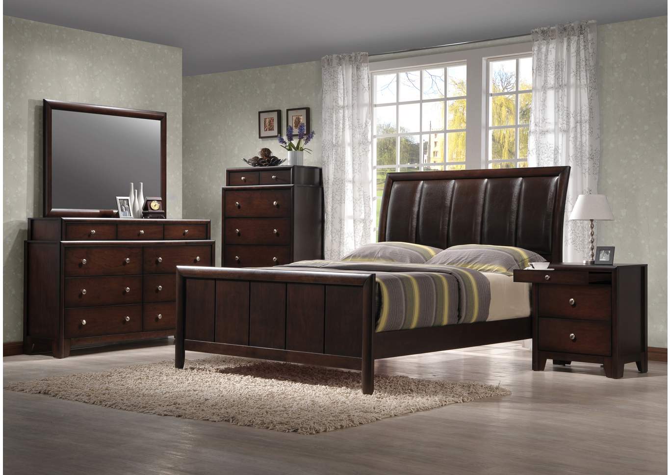Torino Upholstered King Bed,ABF Crown Mark