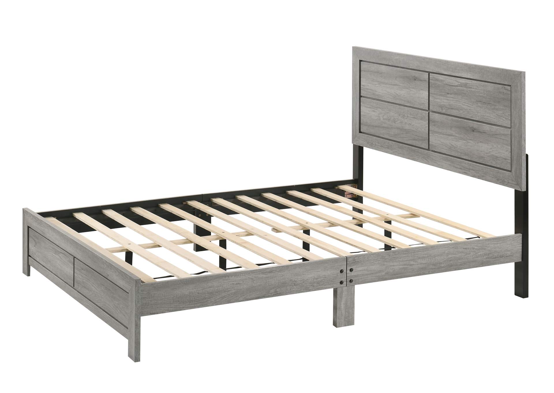 Hopkins Platform Bed In One Box Driftwood,Crown Mark