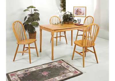 Image for Windsor Solid Top Light Oak Rectangular Dining Table