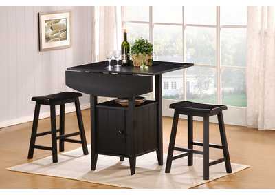 Image for Kirin Counter Height Drop Leaf Table w/2 Stools