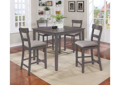 Image for Henderson 5 Piece Counter Height Dinette Grey
