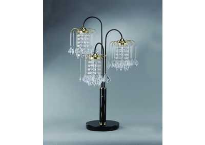 Image for Rain Drop Table Lamp 34"H Black