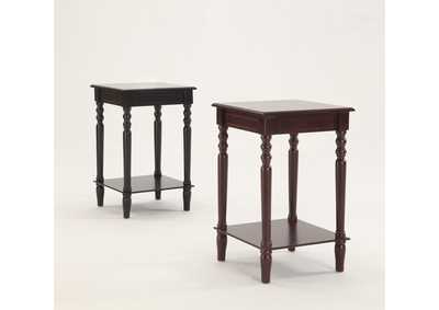 Image for Leah Espresso 18" Square Chairside Table