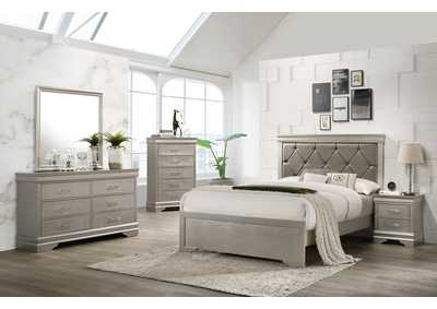 Amalia Twin Bed W/ Dresser, Mirror, Nightstand,Crown Mark