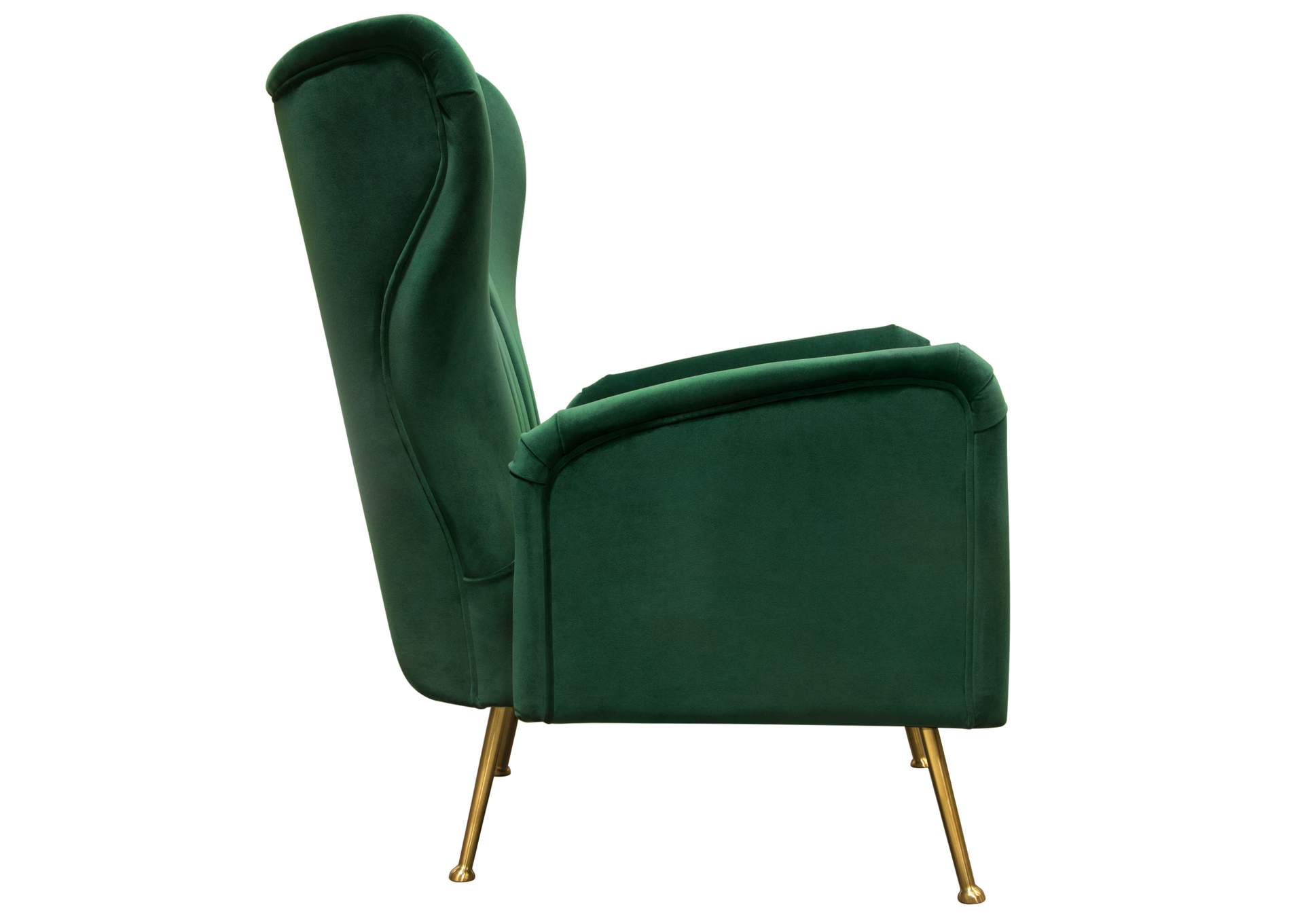Ava Chair in Emerald Green Velvet w/ Gold Leg by Diamond Sofa,Diamond Sofa
