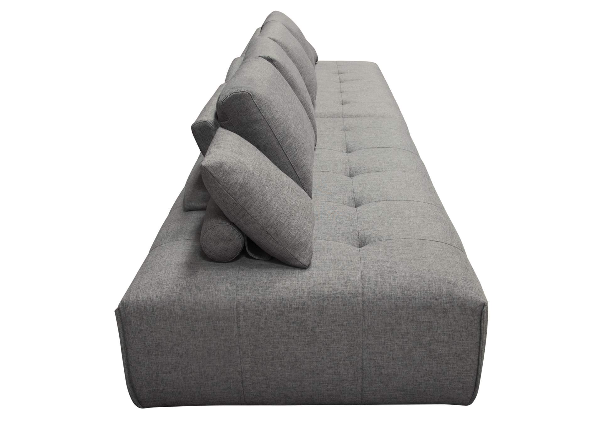 Cloud 2PC Lounge Seating Platforms with Moveable Backrest Supports in Space Grey Fabric by Diamond Sofa,Diamond Sofa