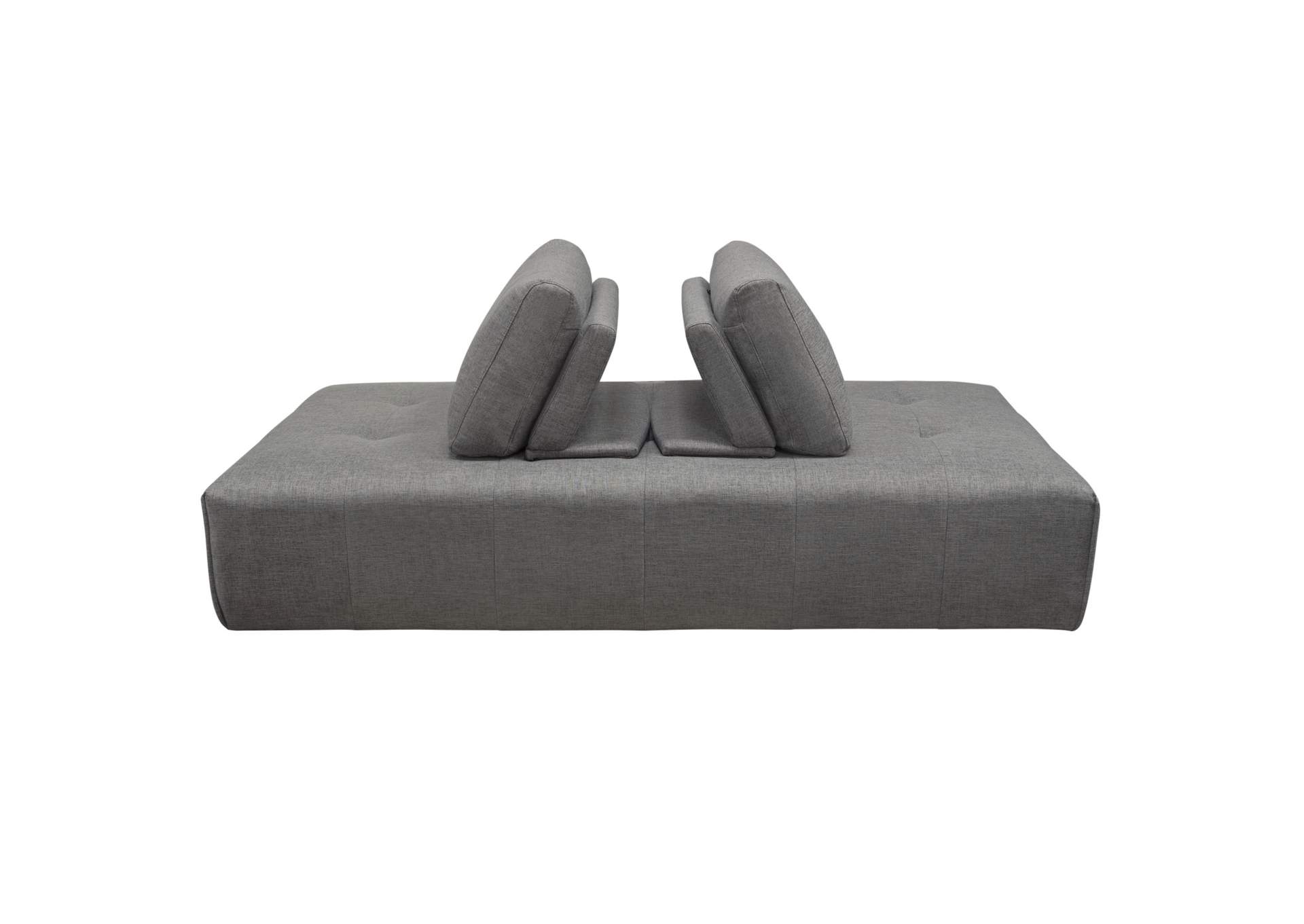 Cloud 2PC Lounge Seating Platforms with Moveable Backrest Supports in Space Grey Fabric by Diamond Sofa,Diamond Sofa