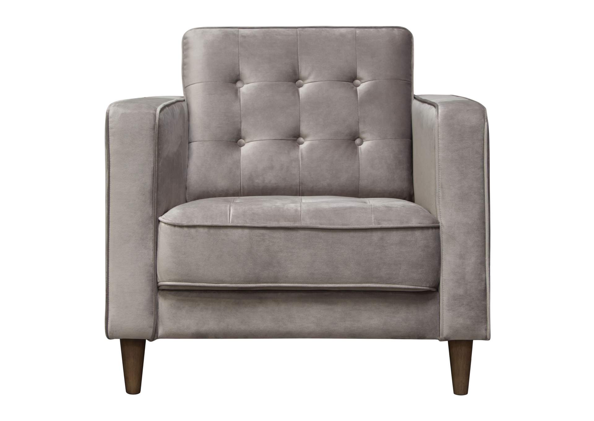 Juniper Tufted Chair in Champagne Grey Velvet by Diamond Sofa,Diamond Sofa