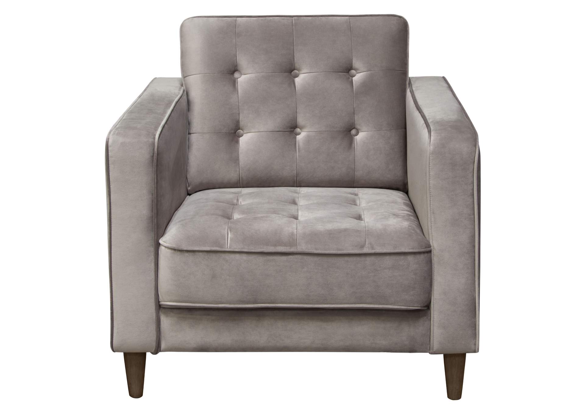 Juniper Tufted Chair in Champagne Grey Velvet by Diamond Sofa,Diamond Sofa