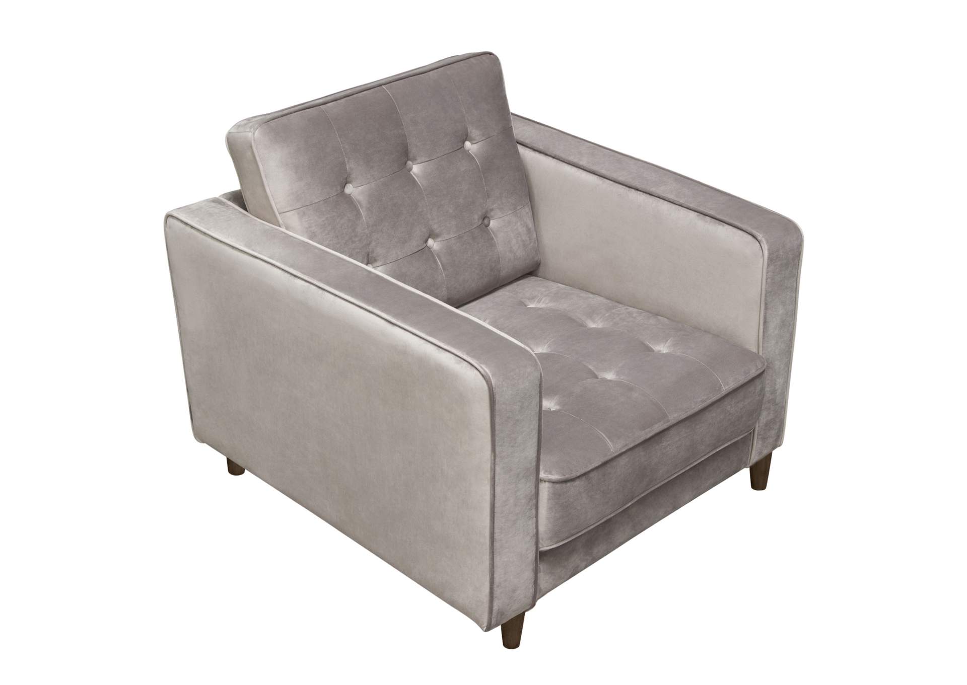 Juniper Tufted Chair in Champagne Grey Velvet by Diamond Sofa,Diamond Sofa