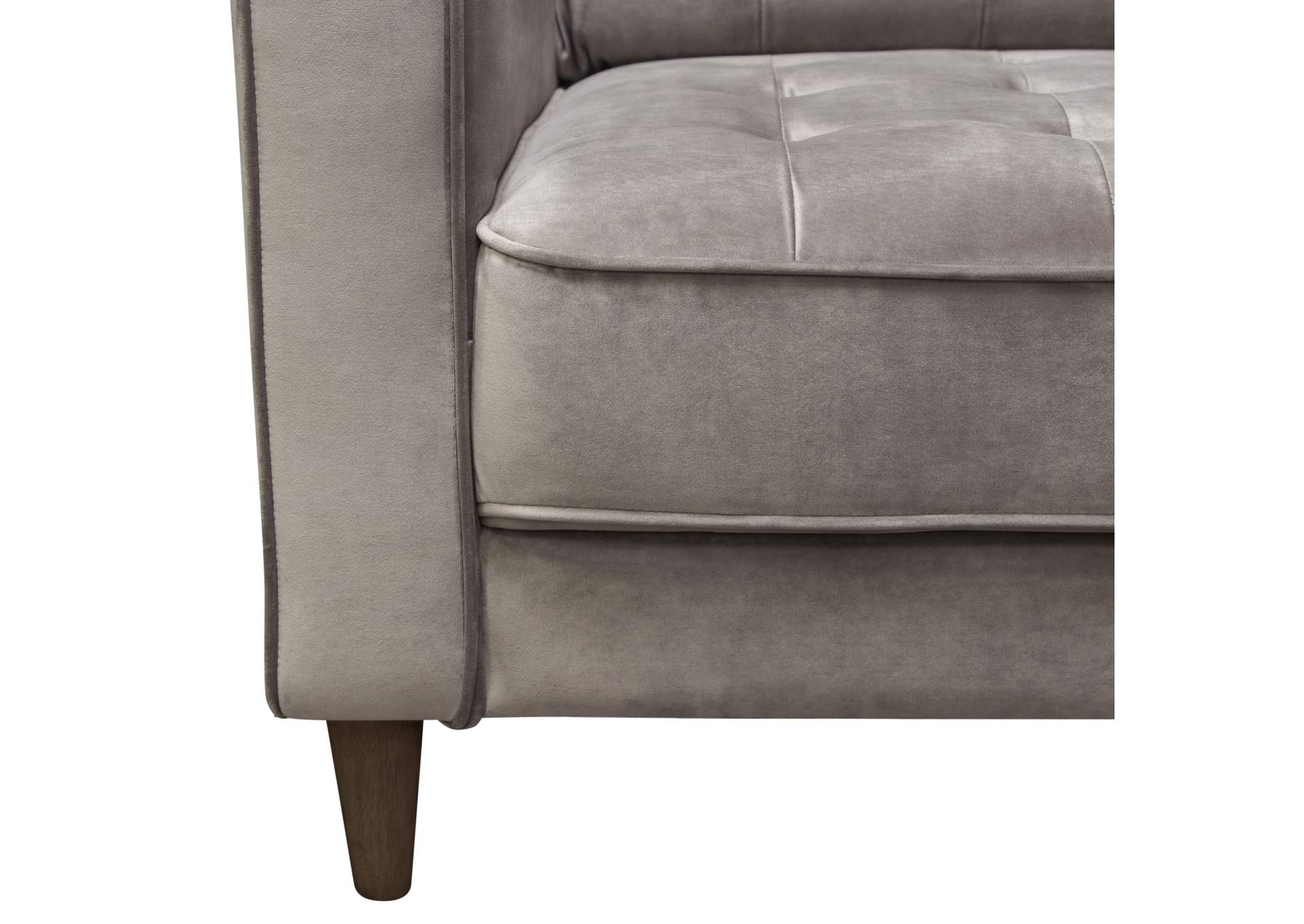 Juniper Tufted Chair in Champagne Grey Velvet by Diamond Sofa,Diamond Sofa