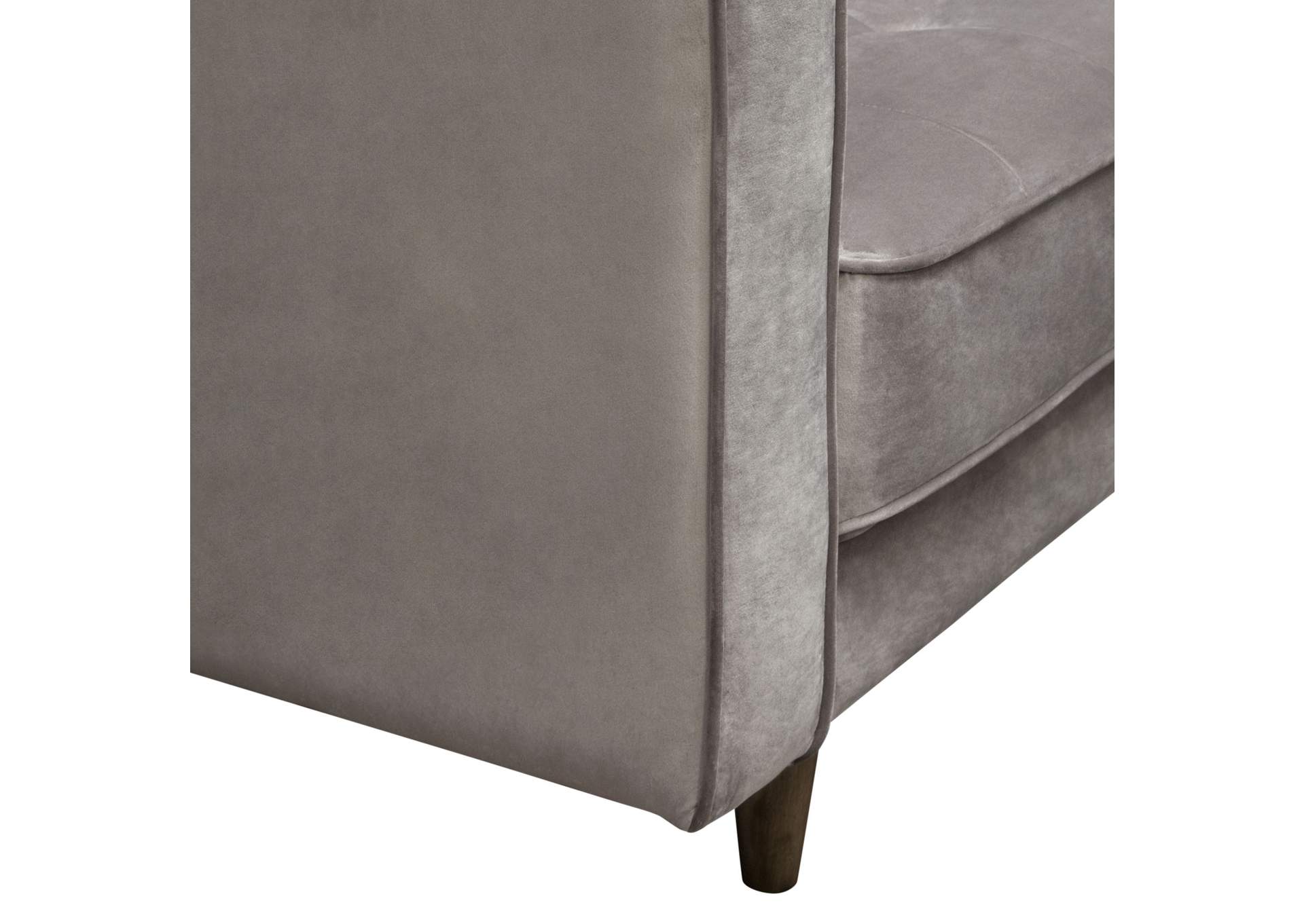 Juniper Tufted Chair in Champagne Grey Velvet by Diamond Sofa,Diamond Sofa