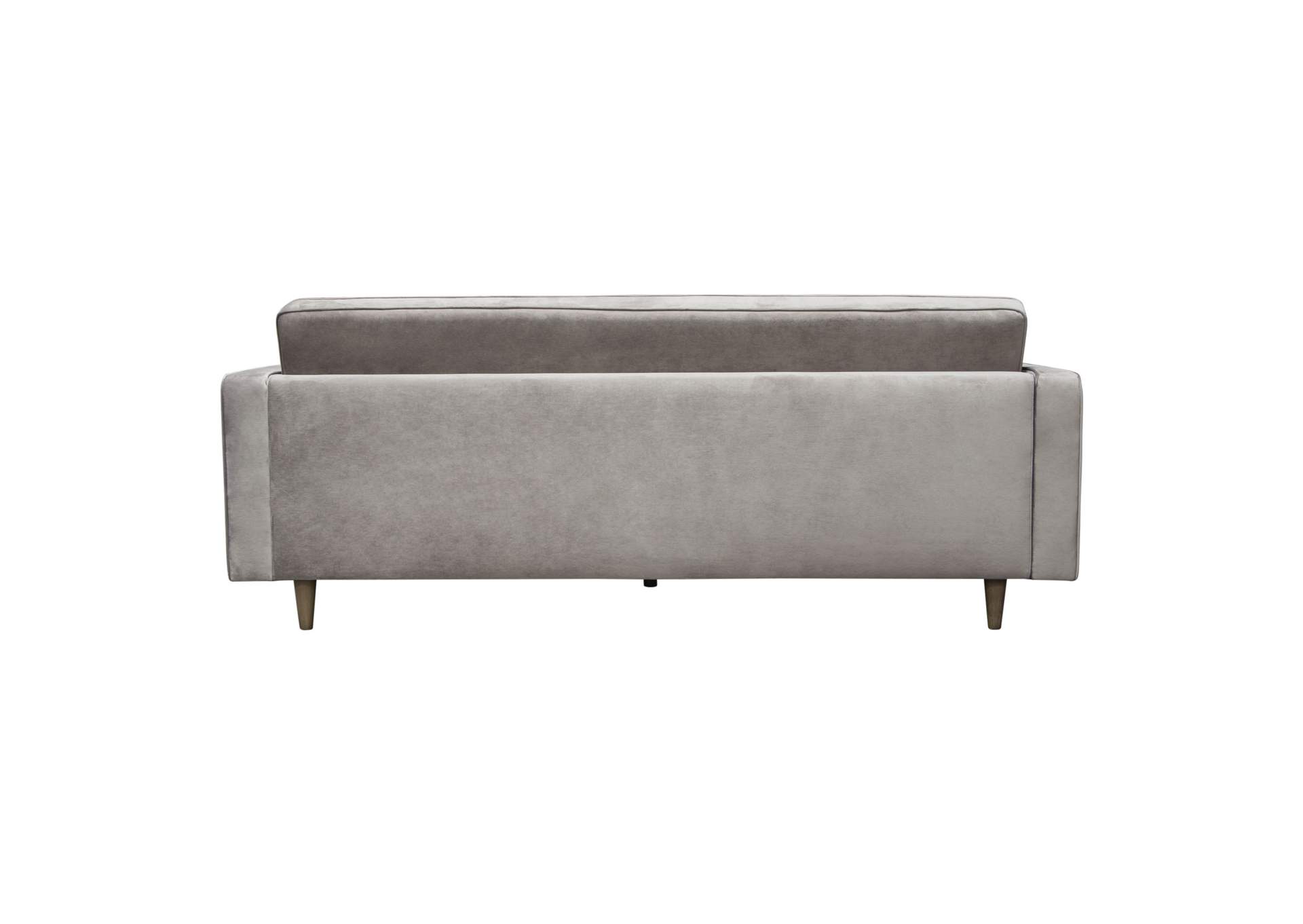 Juniper Tufted Sofa in Champagne Grey Velvet with (2) Bolster Pillows by Diamond Sofa,Diamond Sofa