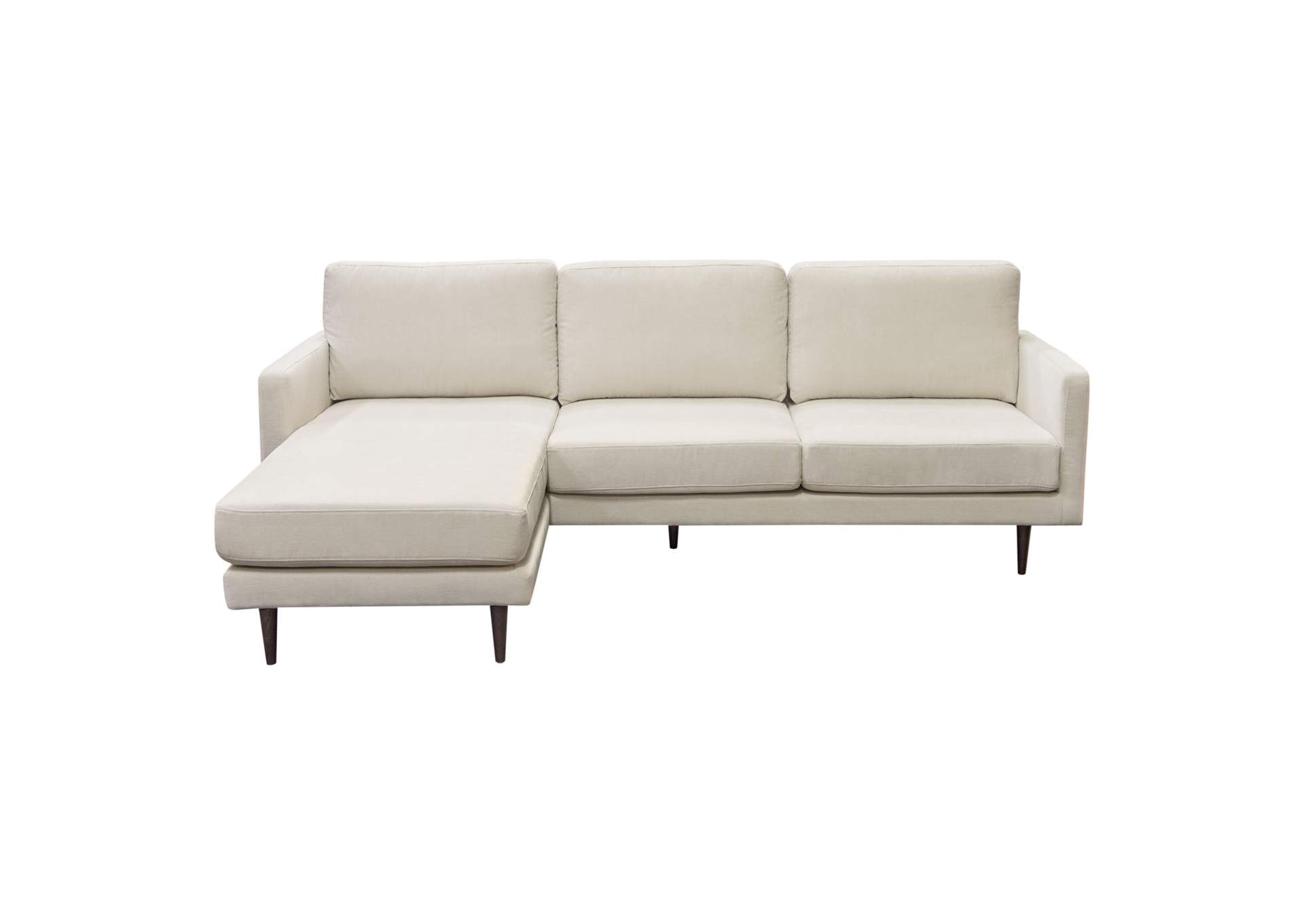 Kelsey Reversible Chaise Sectional in Cream Fabric by Diamond Sofa,Diamond Sofa