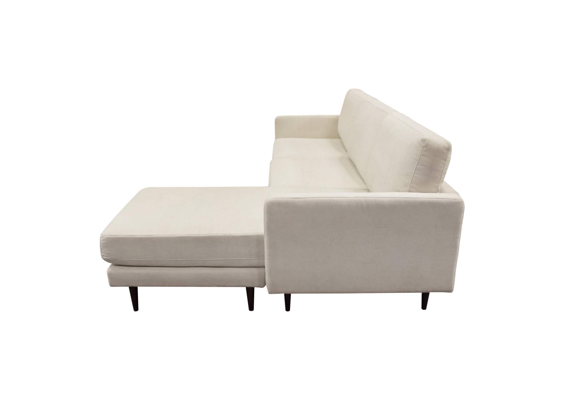 Kelsey Reversible Chaise Sectional in Cream Fabric by Diamond Sofa,Diamond Sofa