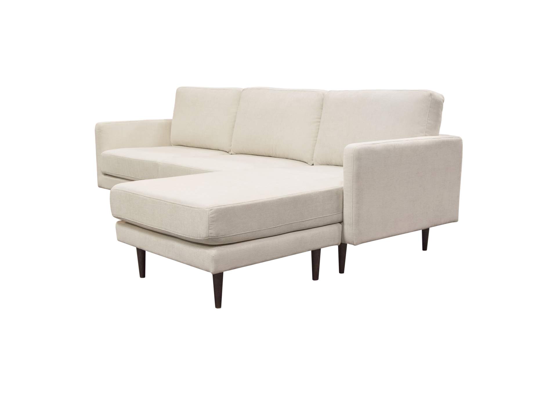 Kelsey Reversible Chaise Sectional in Cream Fabric by Diamond Sofa,Diamond Sofa