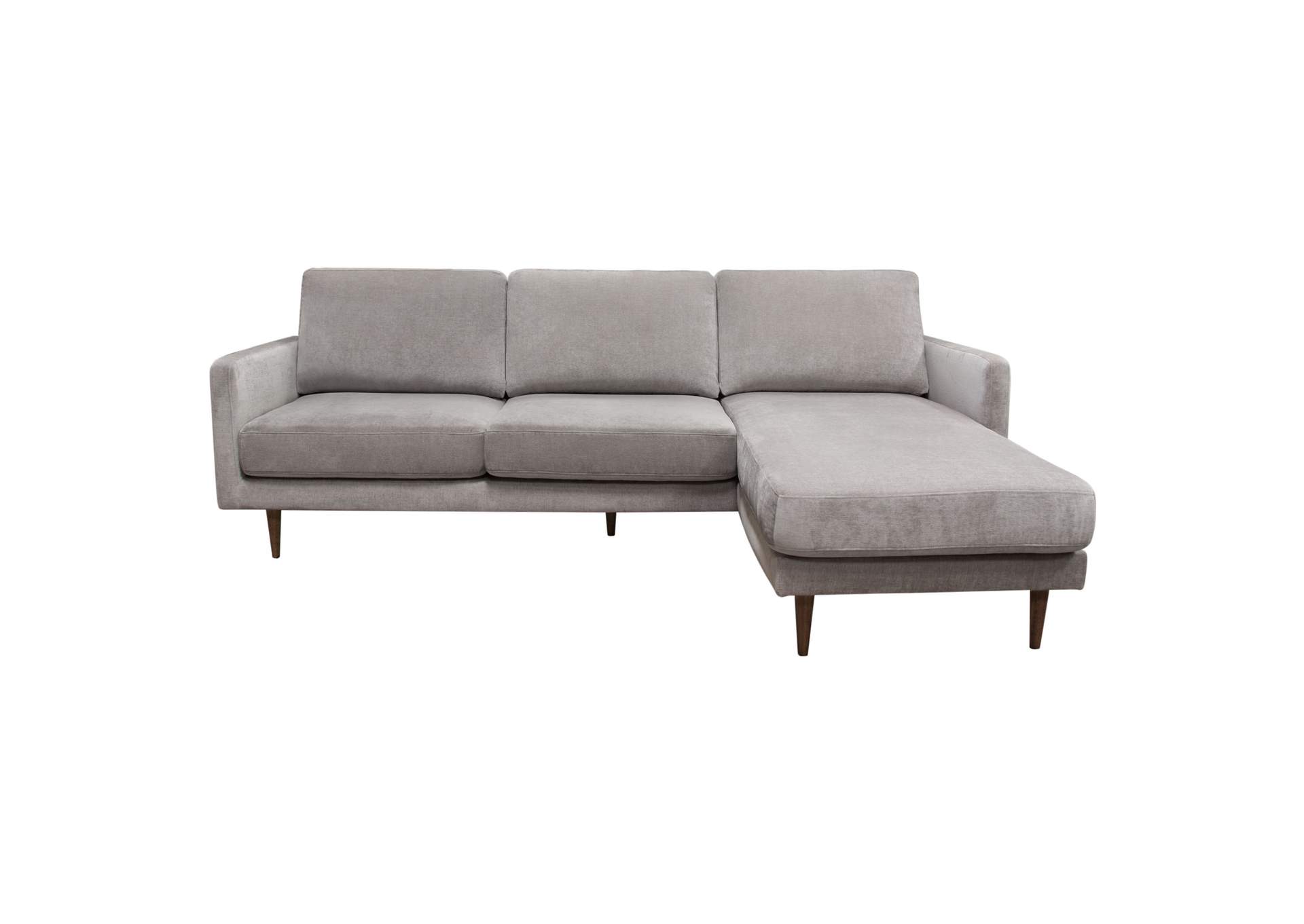 Kelsey Reversible Chaise Sectional in Grey Fabric by Diamond Sofa,Diamond Sofa