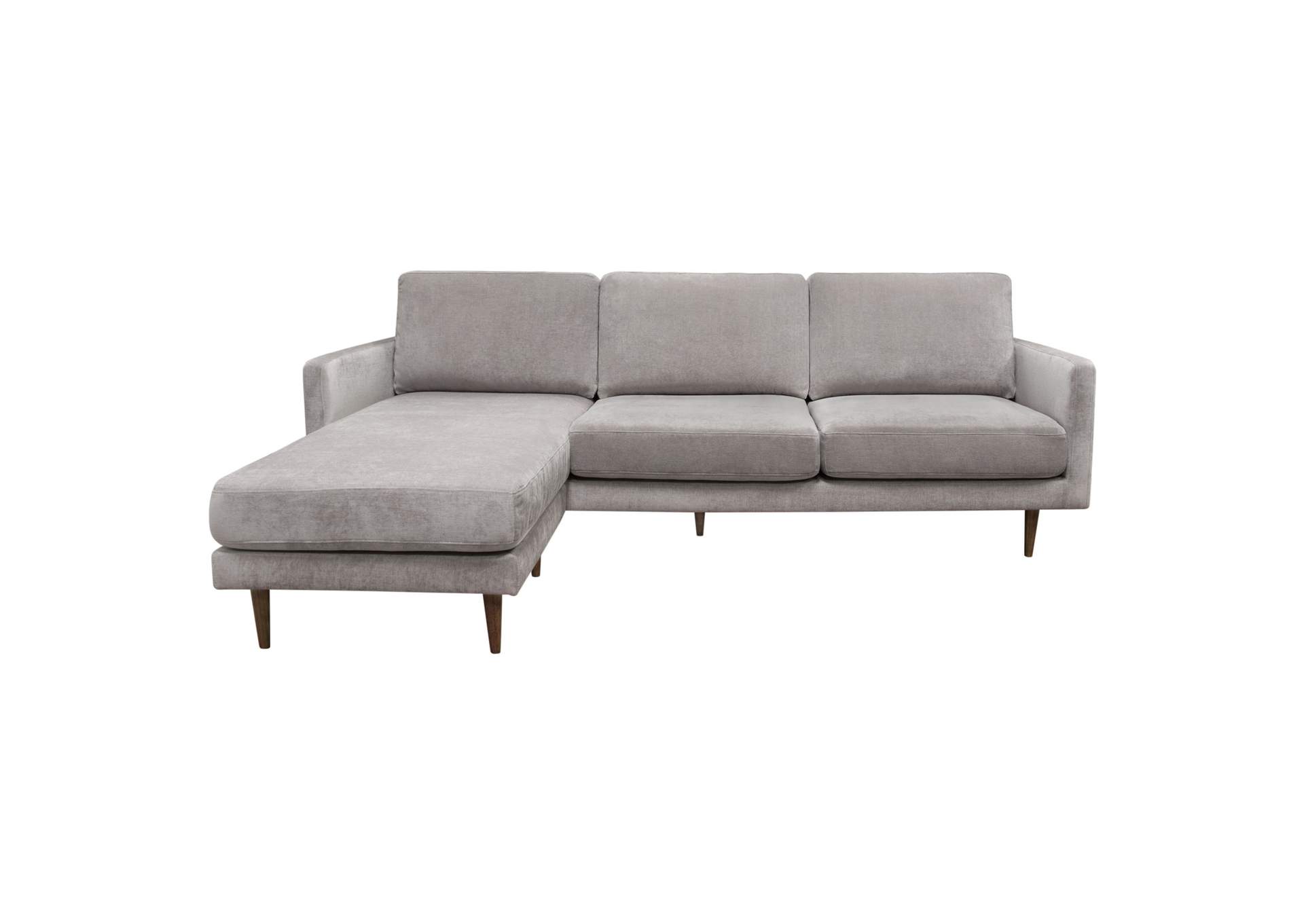 Kelsey Reversible Chaise Sectional in Grey Fabric by Diamond Sofa,Diamond Sofa