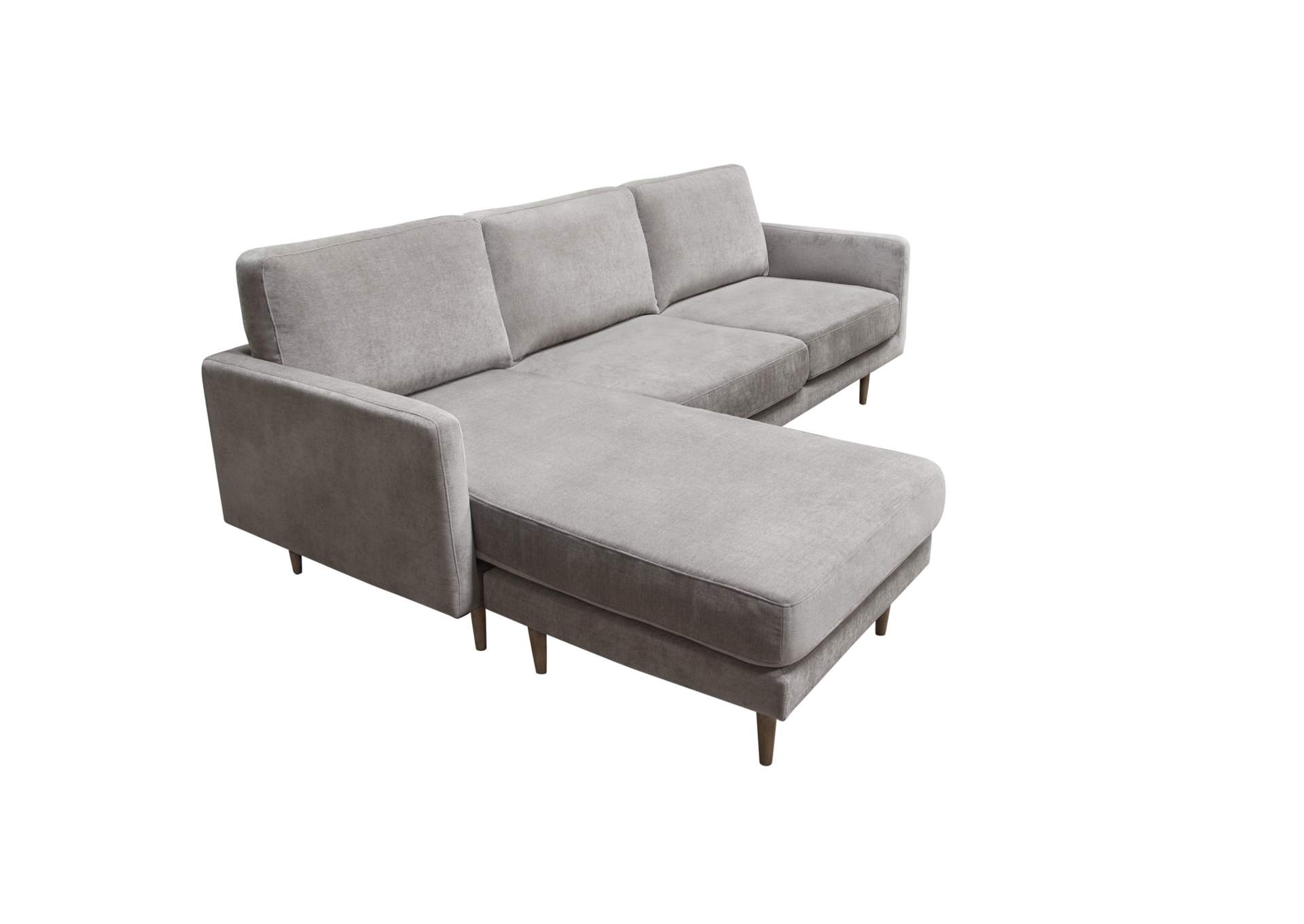 Kelsey Reversible Chaise Sectional in Grey Fabric by Diamond Sofa,Diamond Sofa