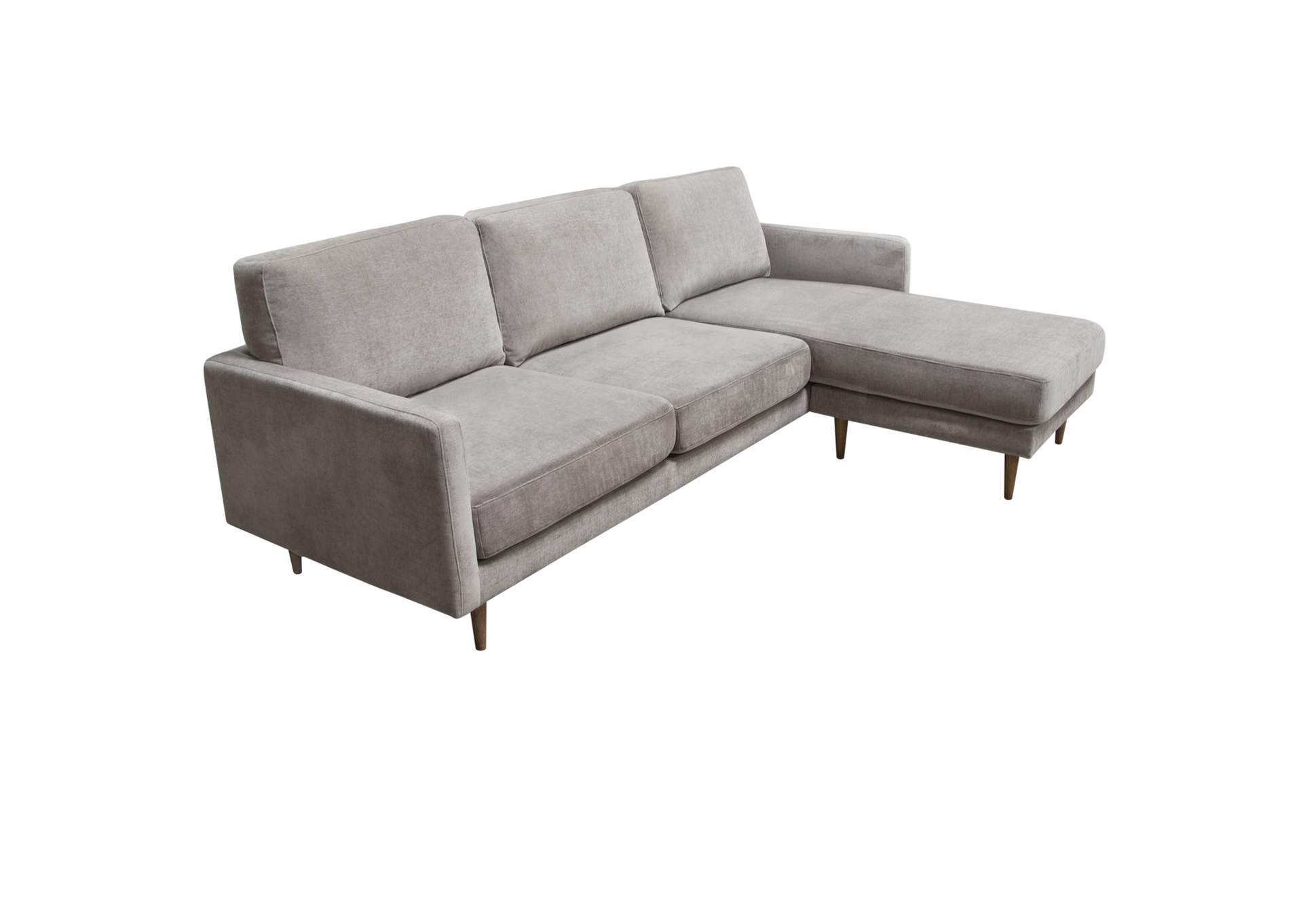 Kelsey Reversible Chaise Sectional in Grey Fabric by Diamond Sofa,Diamond Sofa