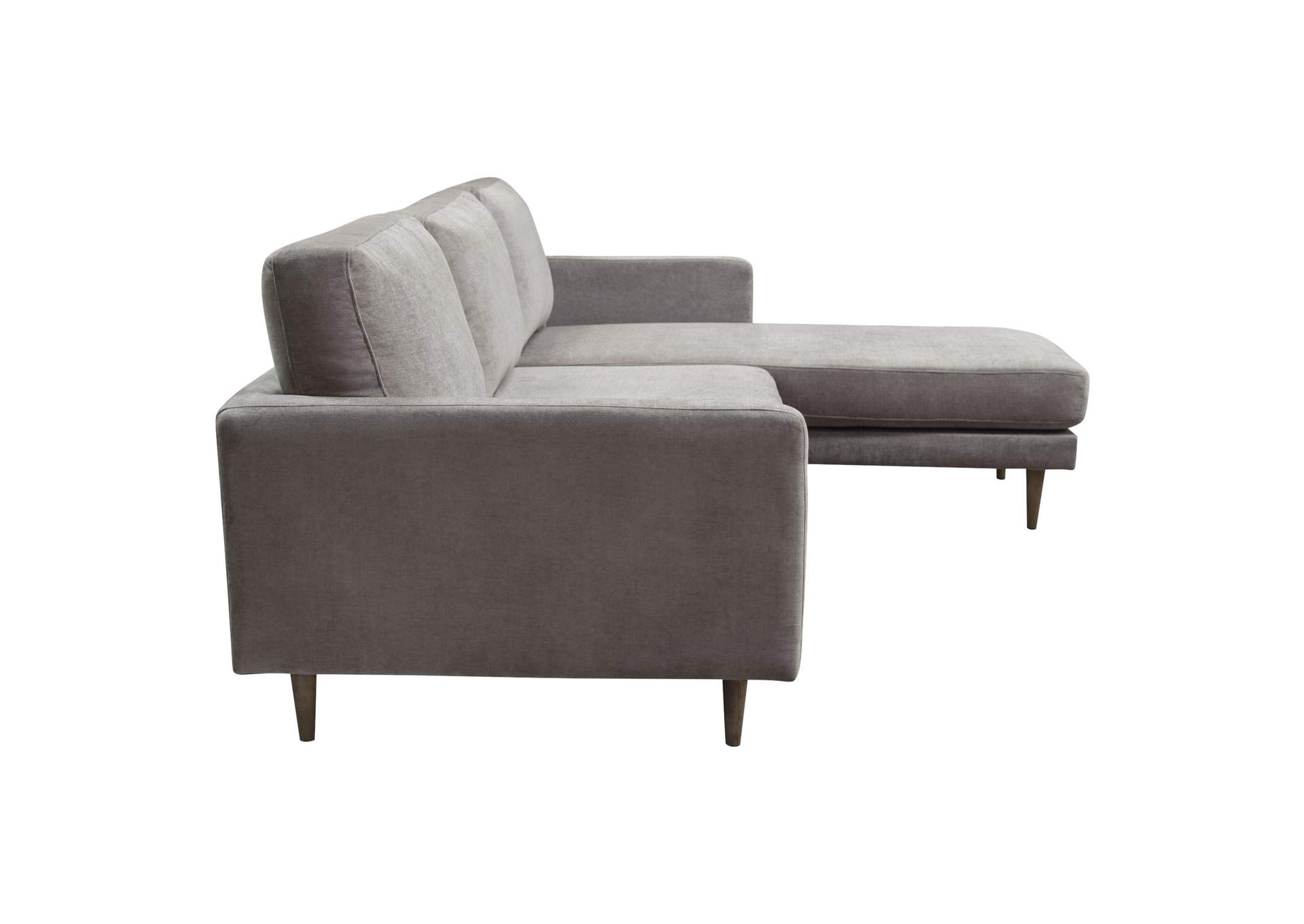 Kelsey Reversible Chaise Sectional in Grey Fabric by Diamond Sofa,Diamond Sofa