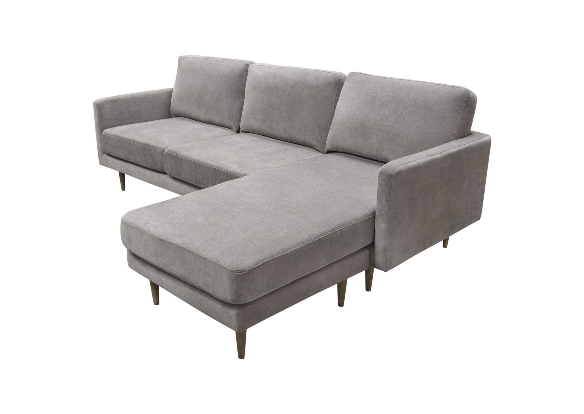 Kelsey Reversible Chaise Sectional in Grey Fabric by Diamond Sofa,Diamond Sofa