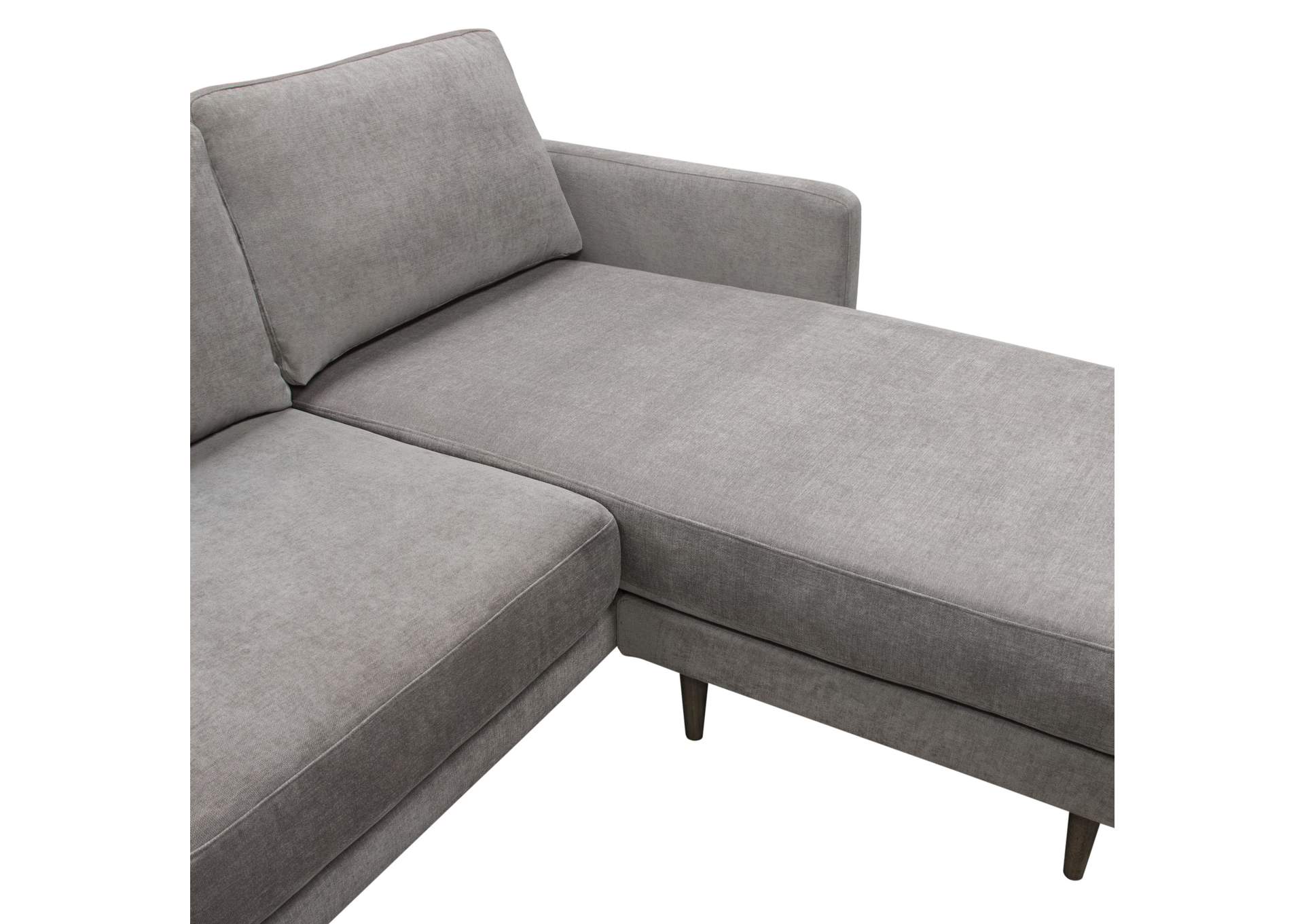 Kelsey Reversible Chaise Sectional in Grey Fabric by Diamond Sofa,Diamond Sofa