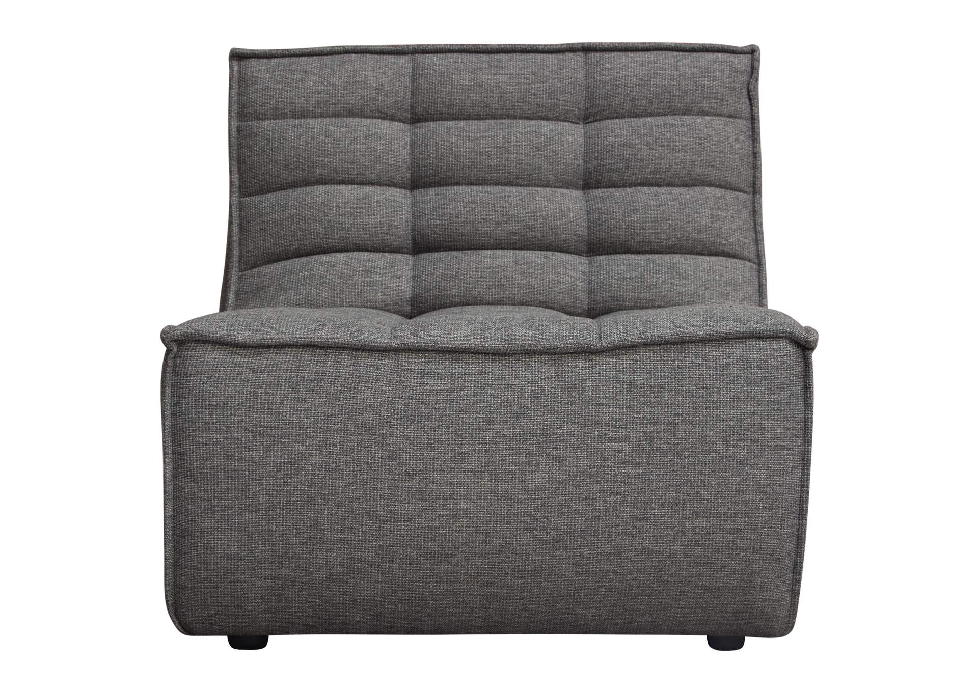 Marshall Scooped Seat Armless Chair in Grey Fabric by Diamond Sofa,Diamond Sofa