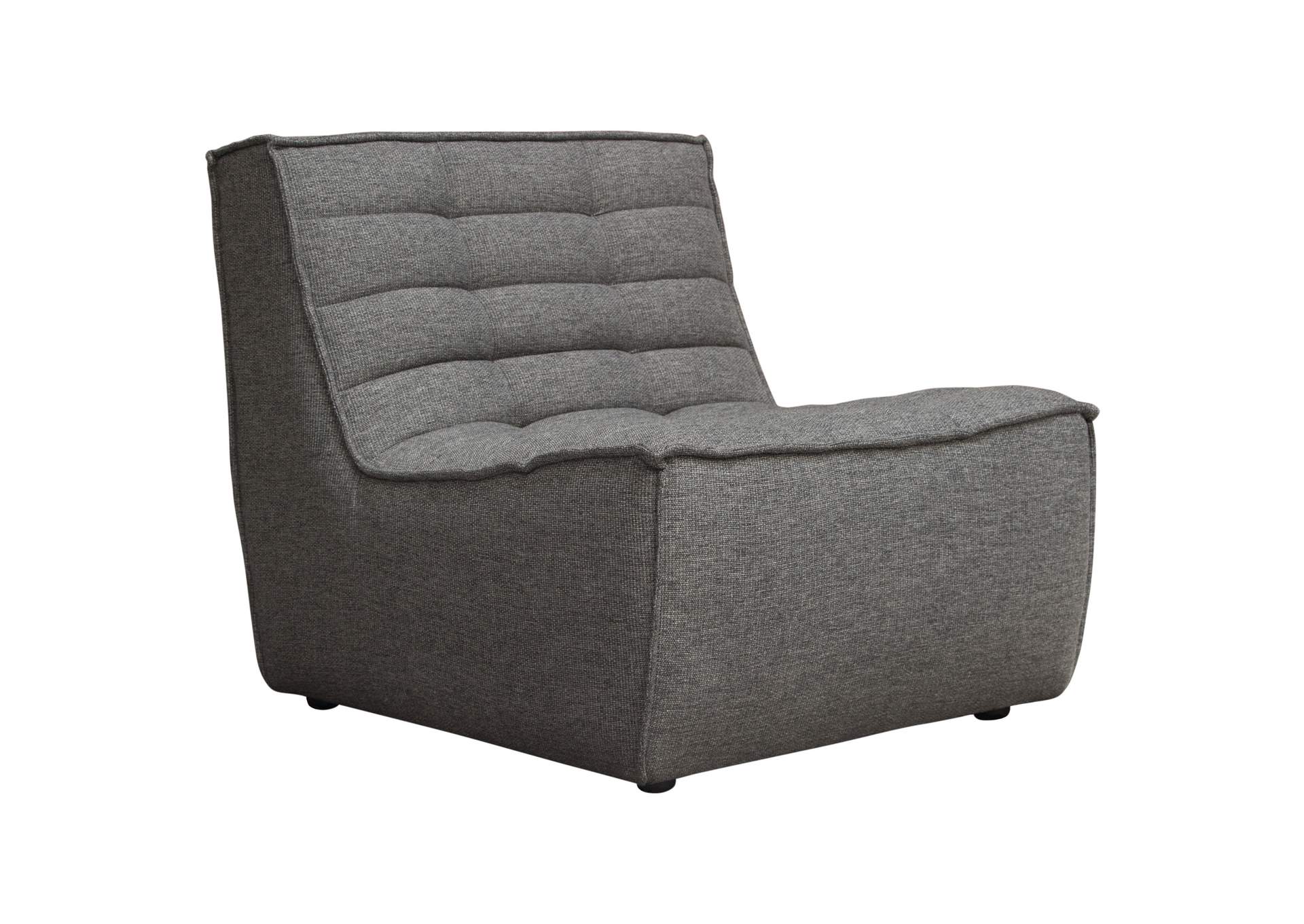 Marshall Scooped Seat Armless Chair in Grey Fabric by Diamond Sofa,Diamond Sofa