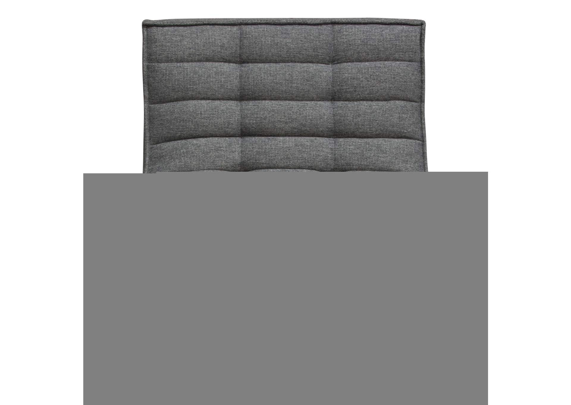 Marshall Scooped Seat Armless Chair in Grey Fabric by Diamond Sofa,Diamond Sofa