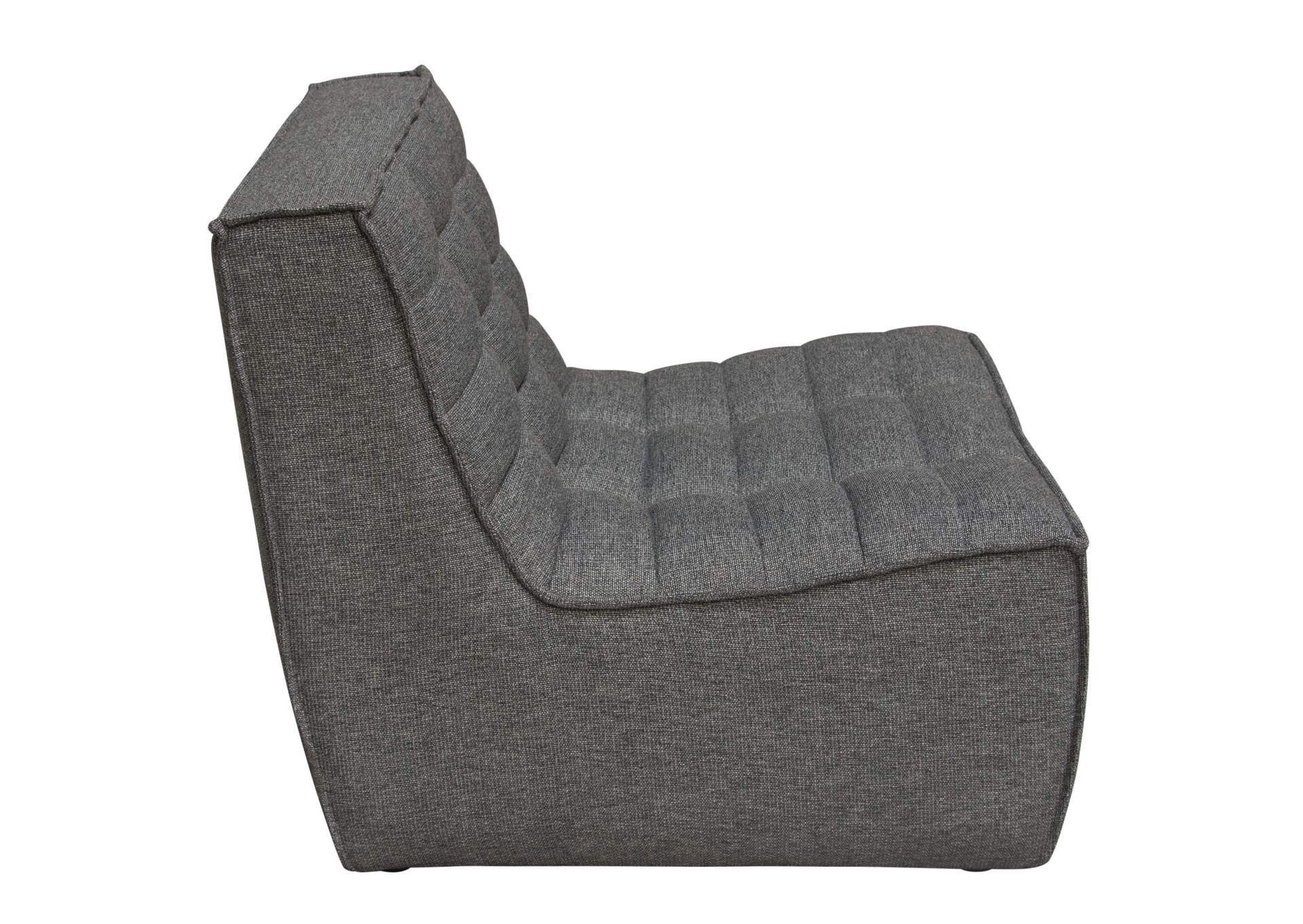 Marshall Scooped Seat Armless Chair in Grey Fabric by Diamond Sofa,Diamond Sofa