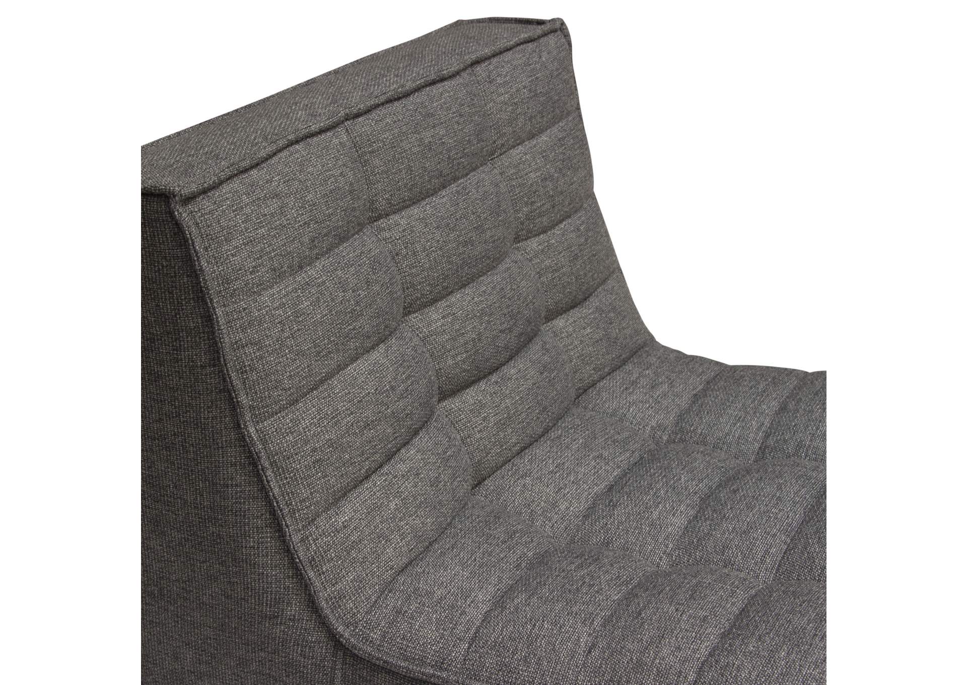 Marshall Scooped Seat Armless Chair in Grey Fabric by Diamond Sofa,Diamond Sofa