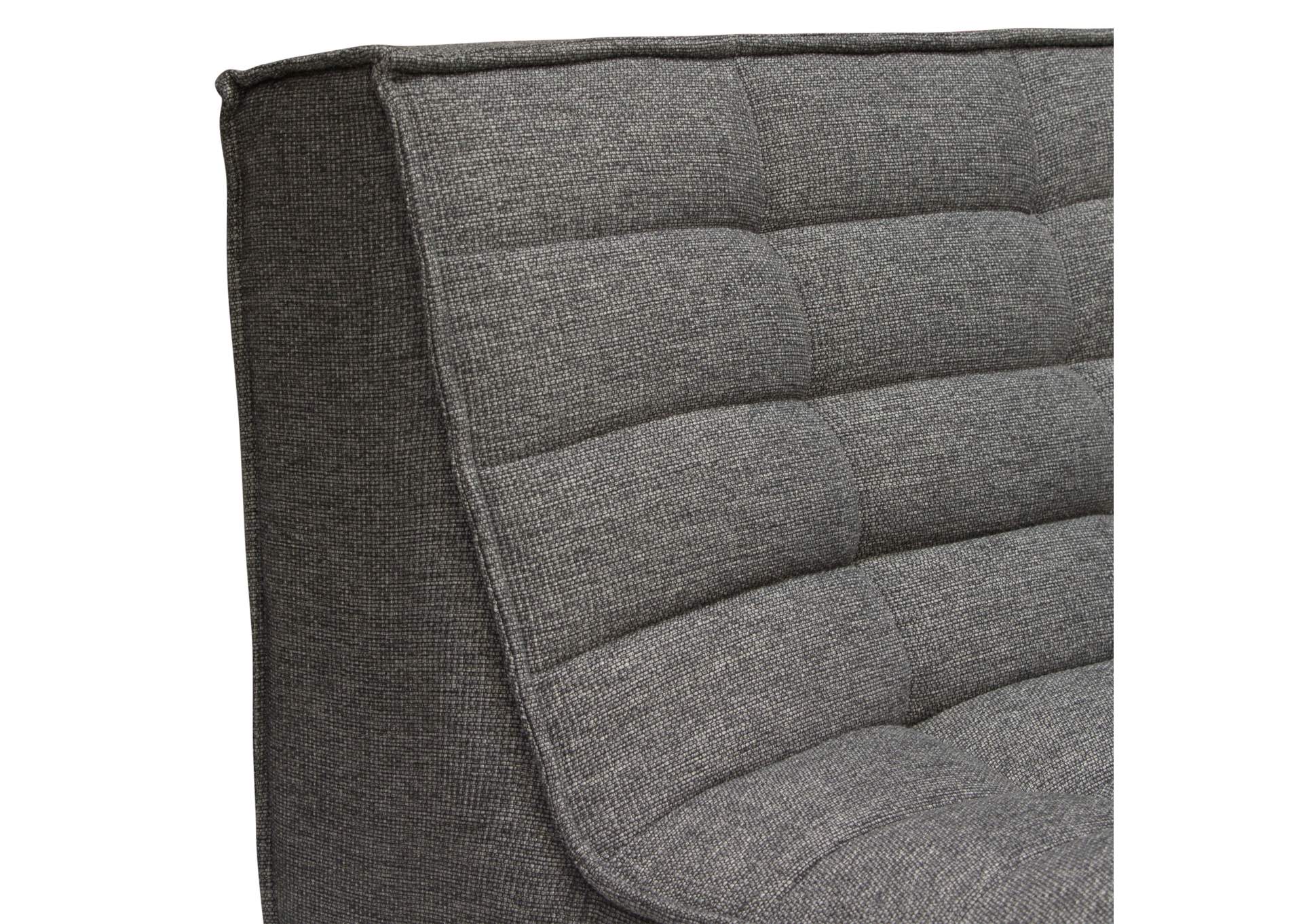 Marshall Scooped Seat Armless Chair in Grey Fabric by Diamond Sofa,Diamond Sofa