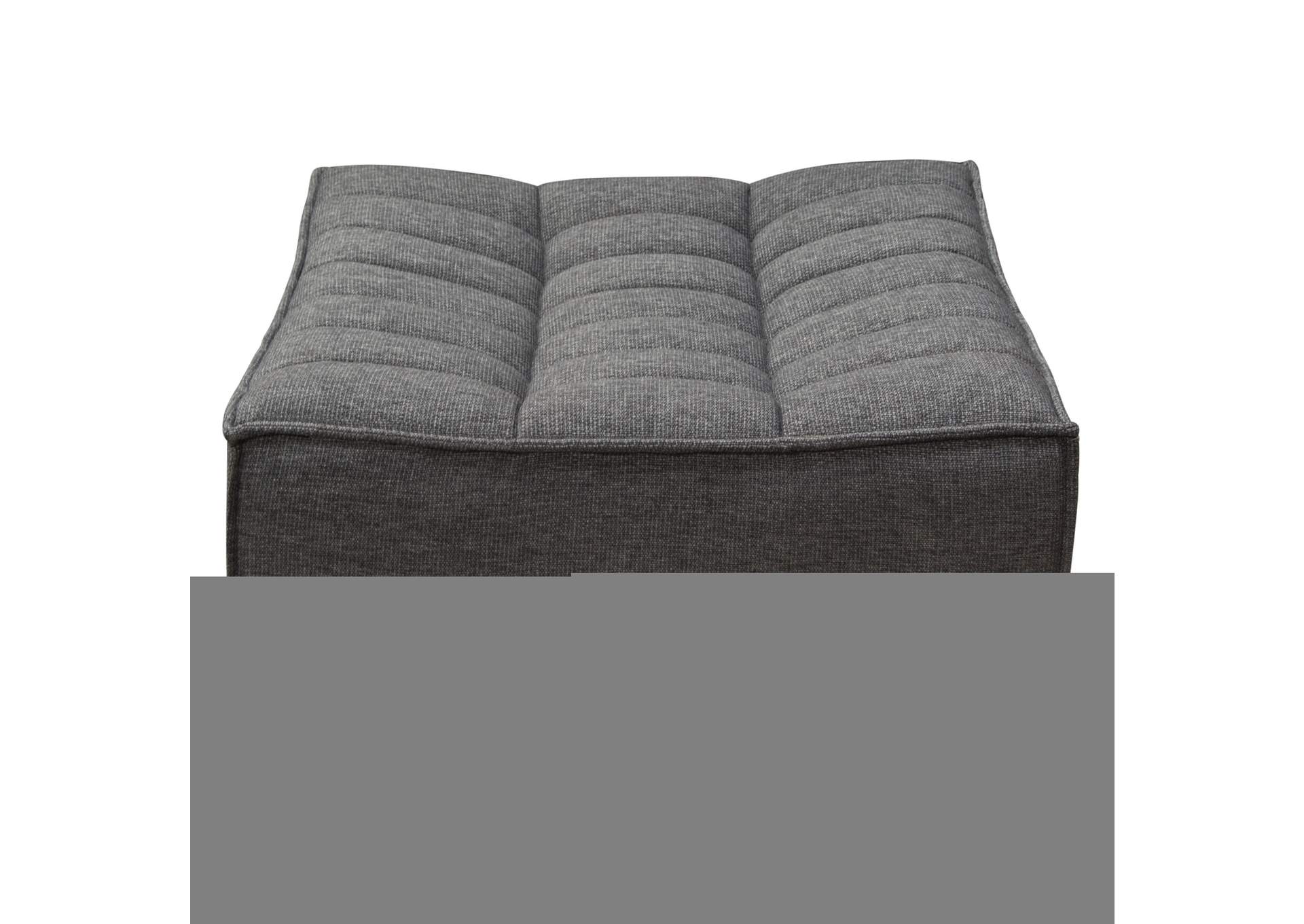 Marshall Scooped Seat Ottoman in Grey Fabric by Diamond Sofa,Diamond Sofa