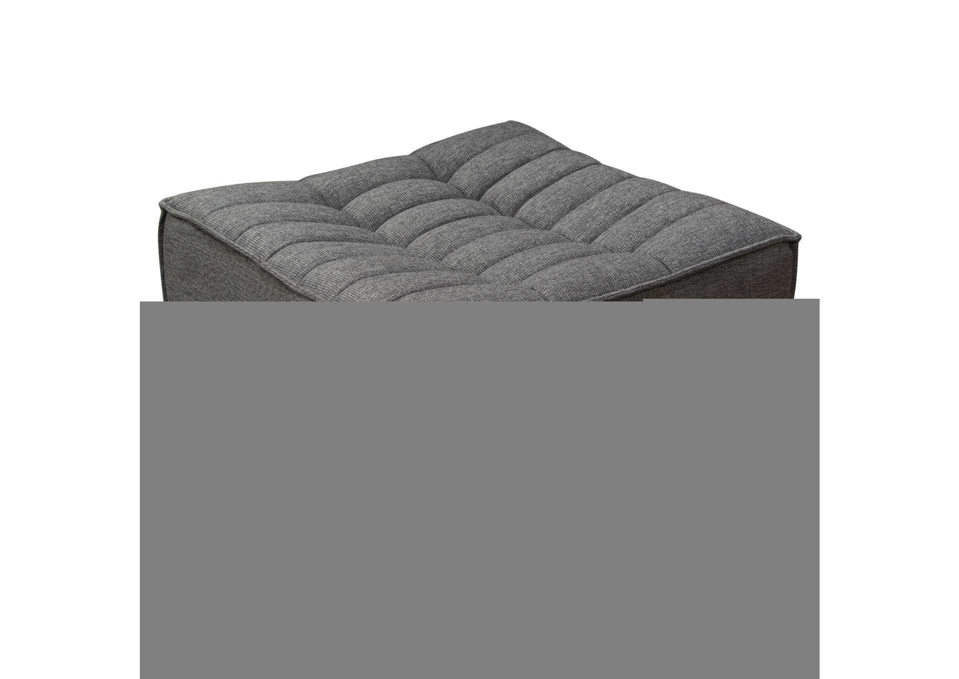 Marshall Scooped Seat Ottoman in Grey Fabric by Diamond Sofa,Diamond Sofa