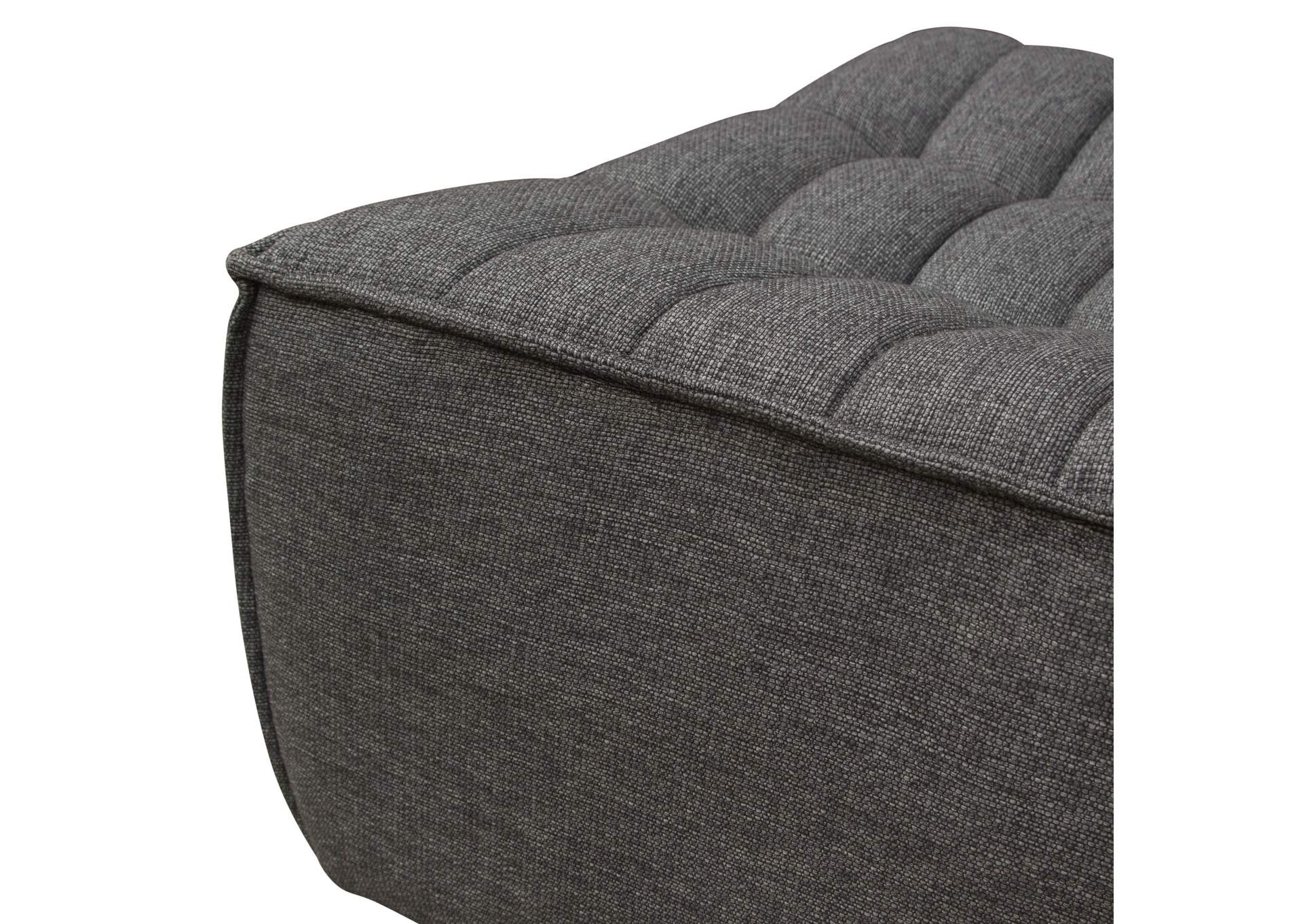 Marshall Scooped Seat Ottoman in Grey Fabric by Diamond Sofa,Diamond Sofa