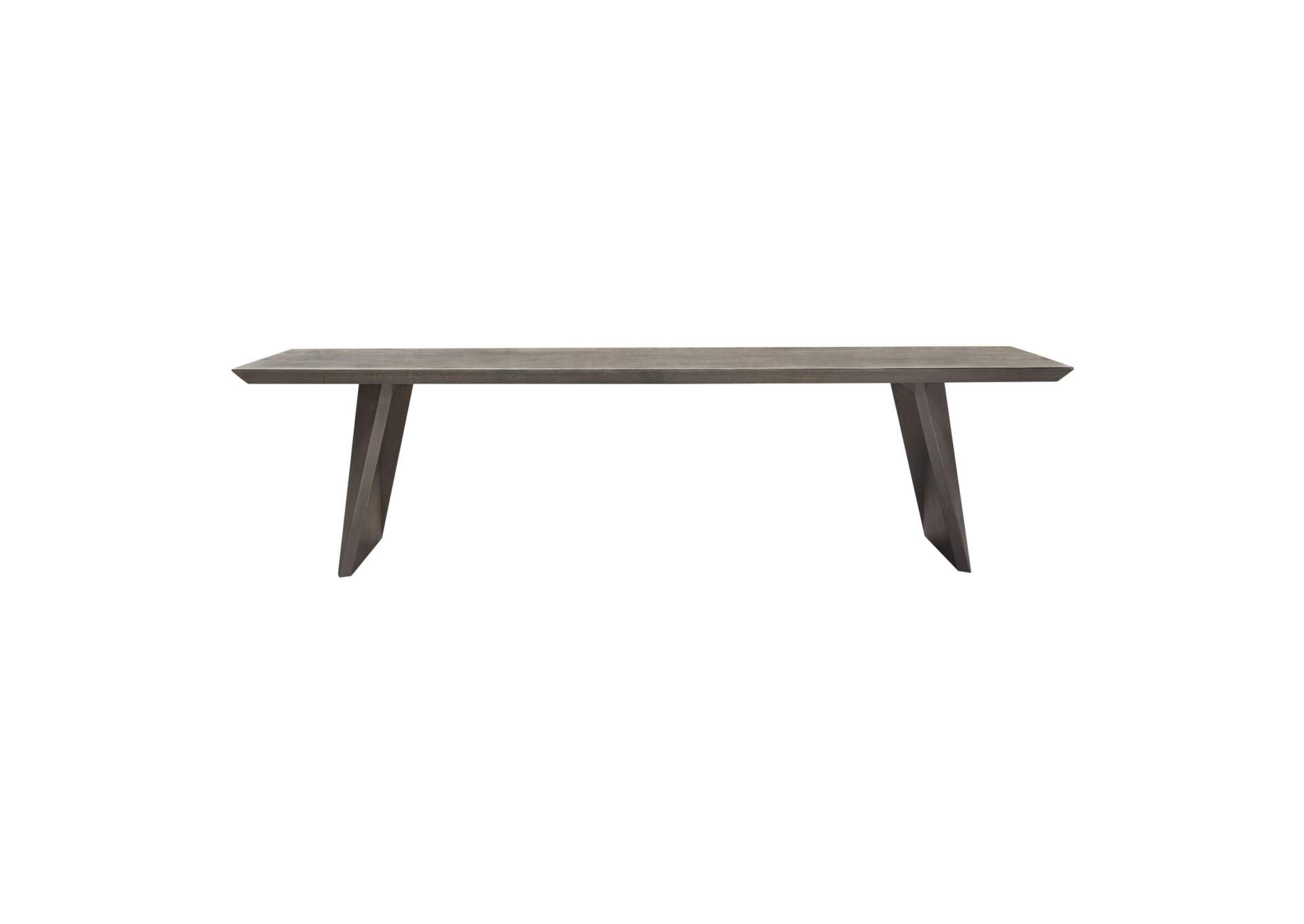 Motion Solid Mango Wood Dining/Accent Bench in Smoke Grey Finish w/ Silver Metal Inlay by Diamond Sofa,Diamond Sofa