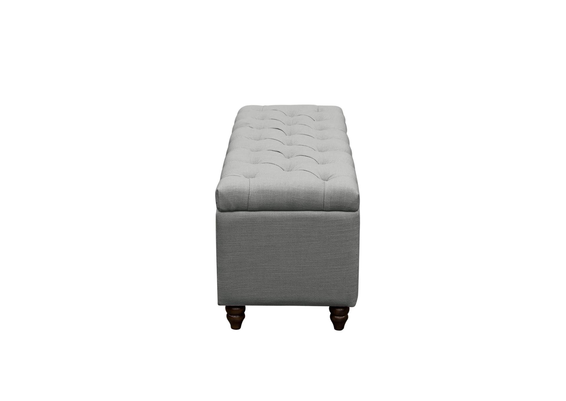 Park Ave Tufted Lift-Top Storage Trunk by Diamond Sofa - Grey Linen,Diamond Sofa