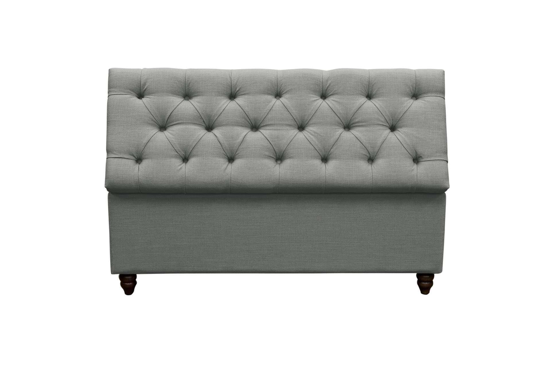 Park Ave Tufted Lift-Top Storage Trunk by Diamond Sofa - Grey Linen,Diamond Sofa