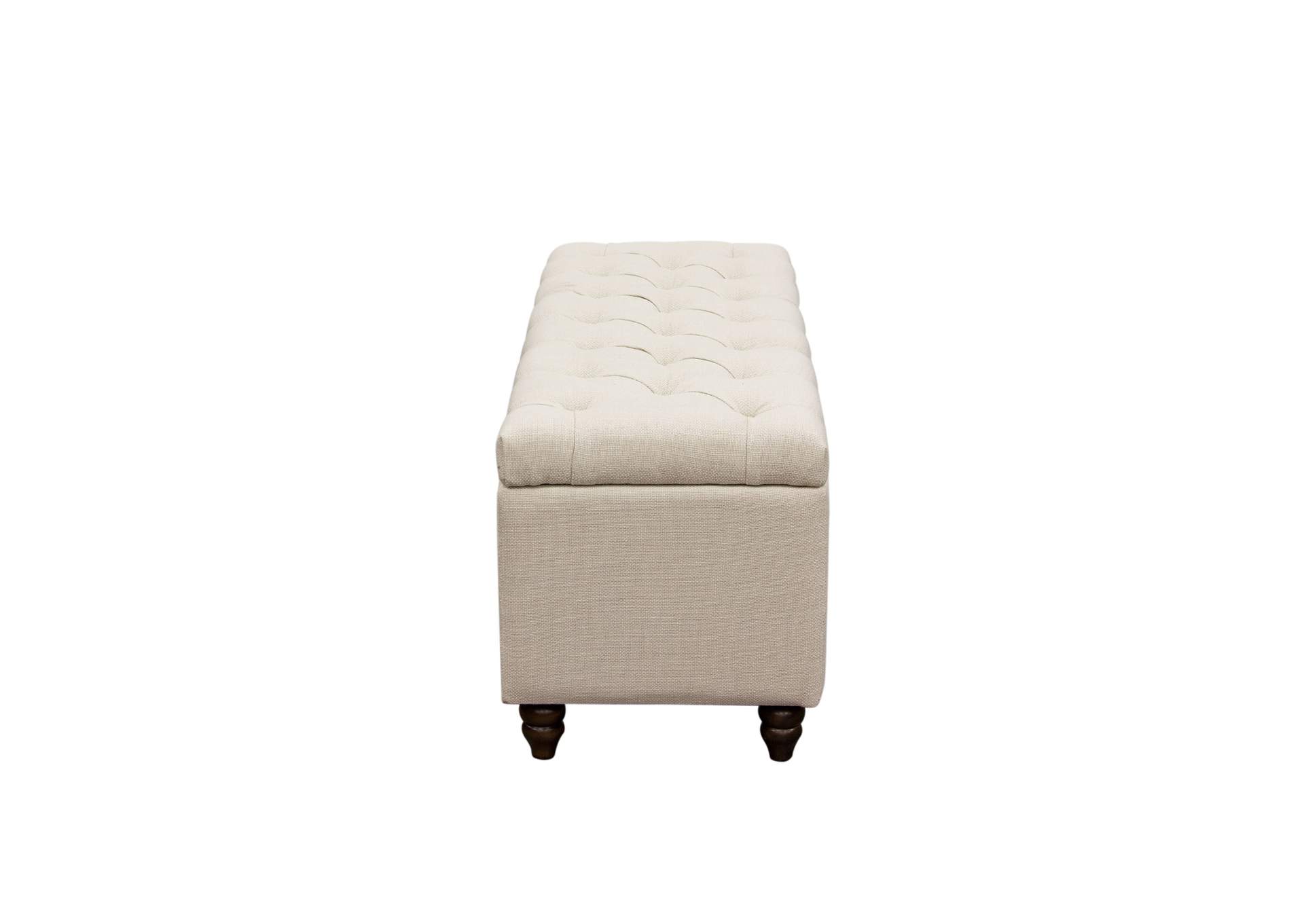 Park Ave Tufted Lift-Top Storage Trunk by Diamond Sofa - Desert Sand Linen,Diamond Sofa