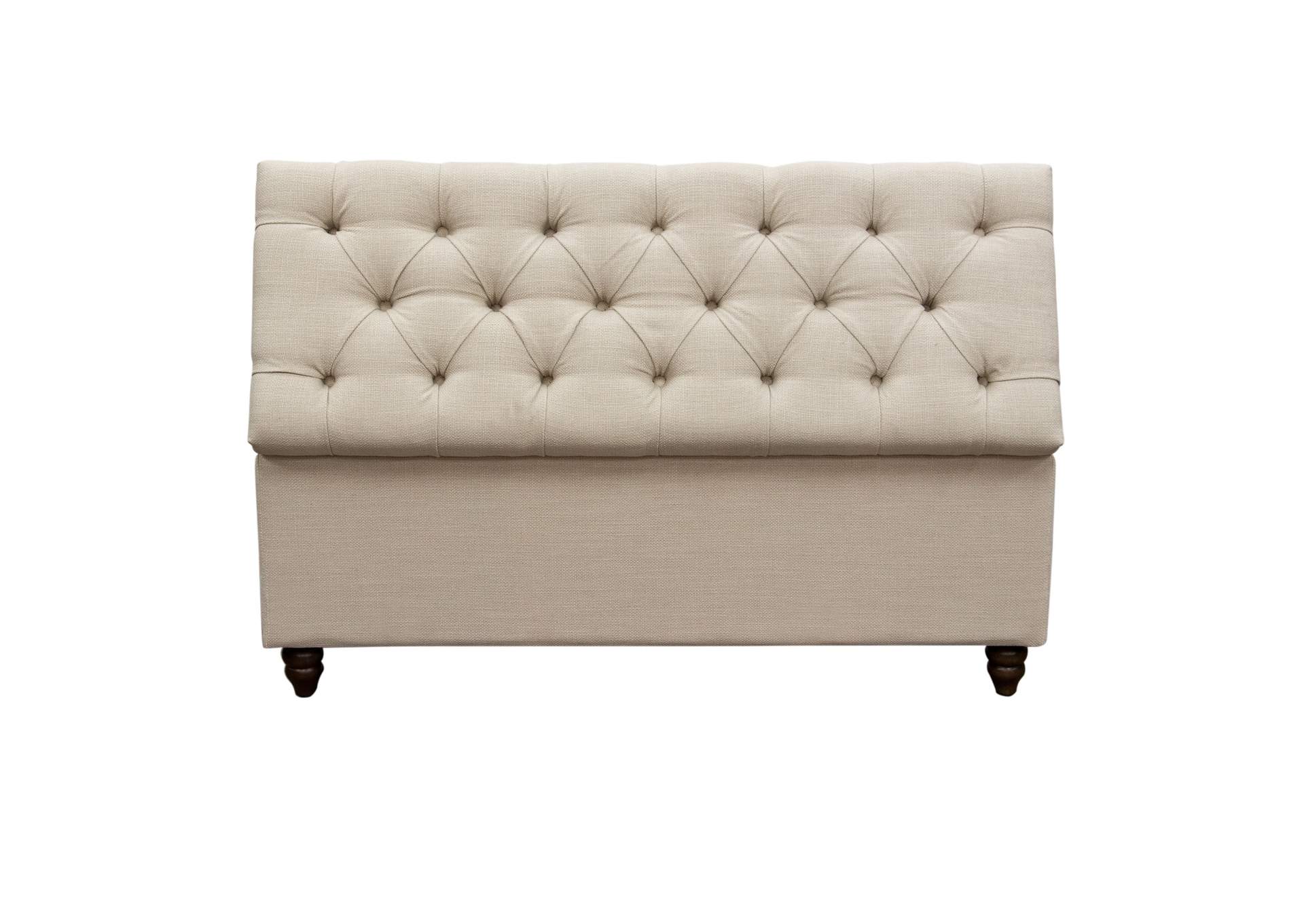 Park Ave Tufted Lift-Top Storage Trunk by Diamond Sofa - Desert Sand Linen,Diamond Sofa