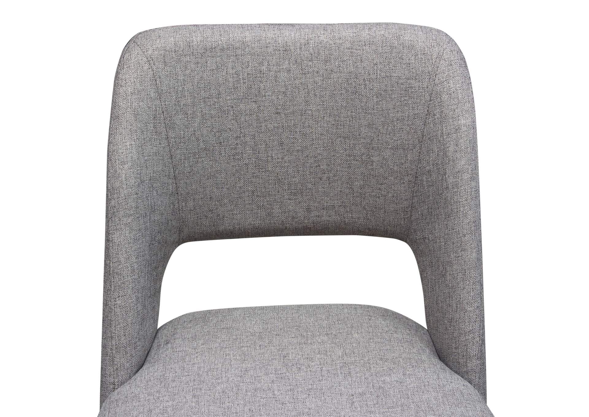 Set of (2) Reveal Dining Chairs in Grey Fabric w/ Black Powder Coat Metal Leg by Diamond Sofa,Diamond Sofa