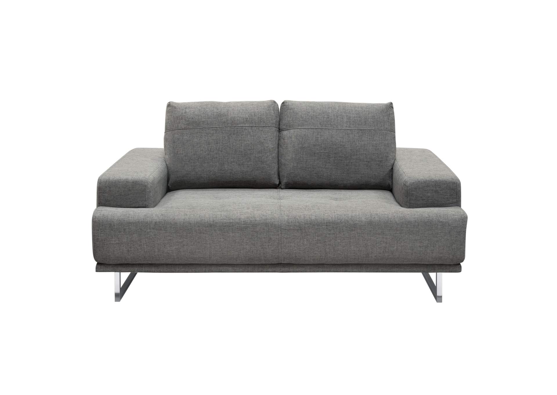 Russo Loveseat w/ Adjustable Seat Backs in Space Grey Fabric by Diamond Sofa,Diamond Sofa